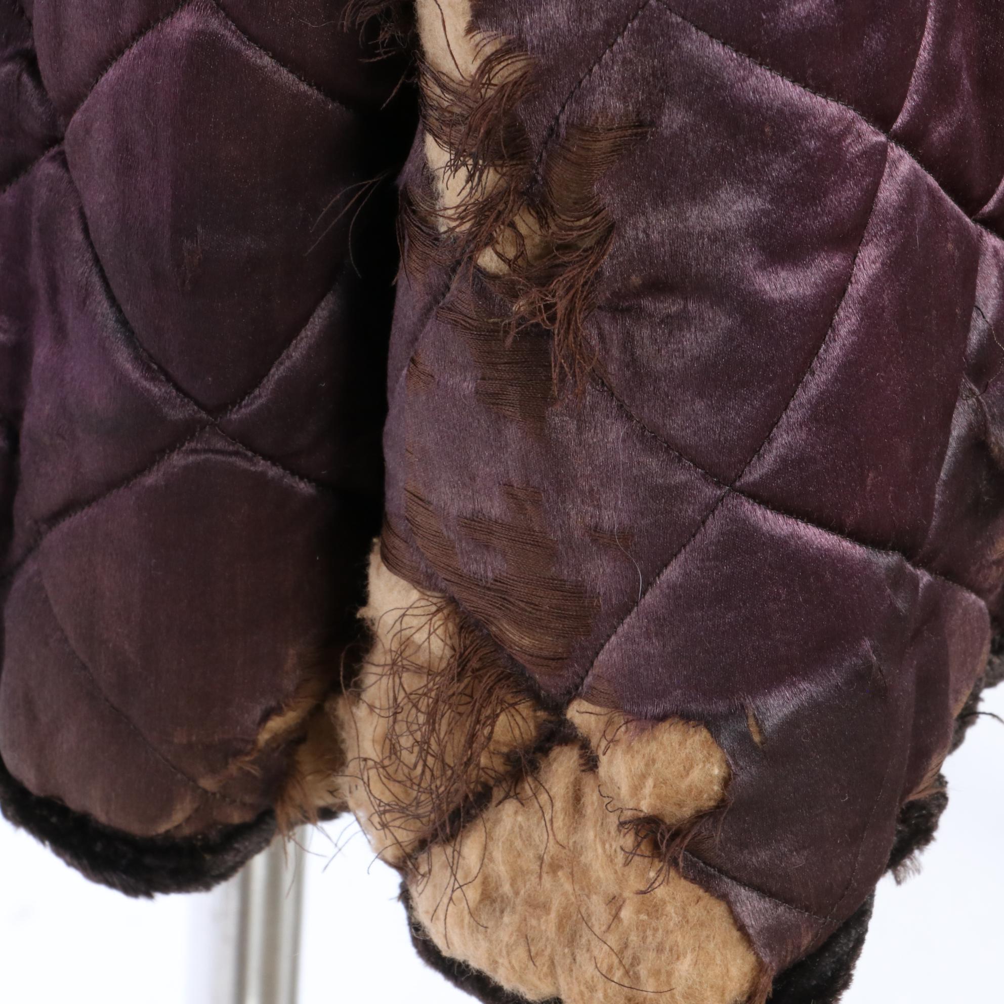 Victorian Era Velvet Fitted Coat with Fur Toggle Buttons