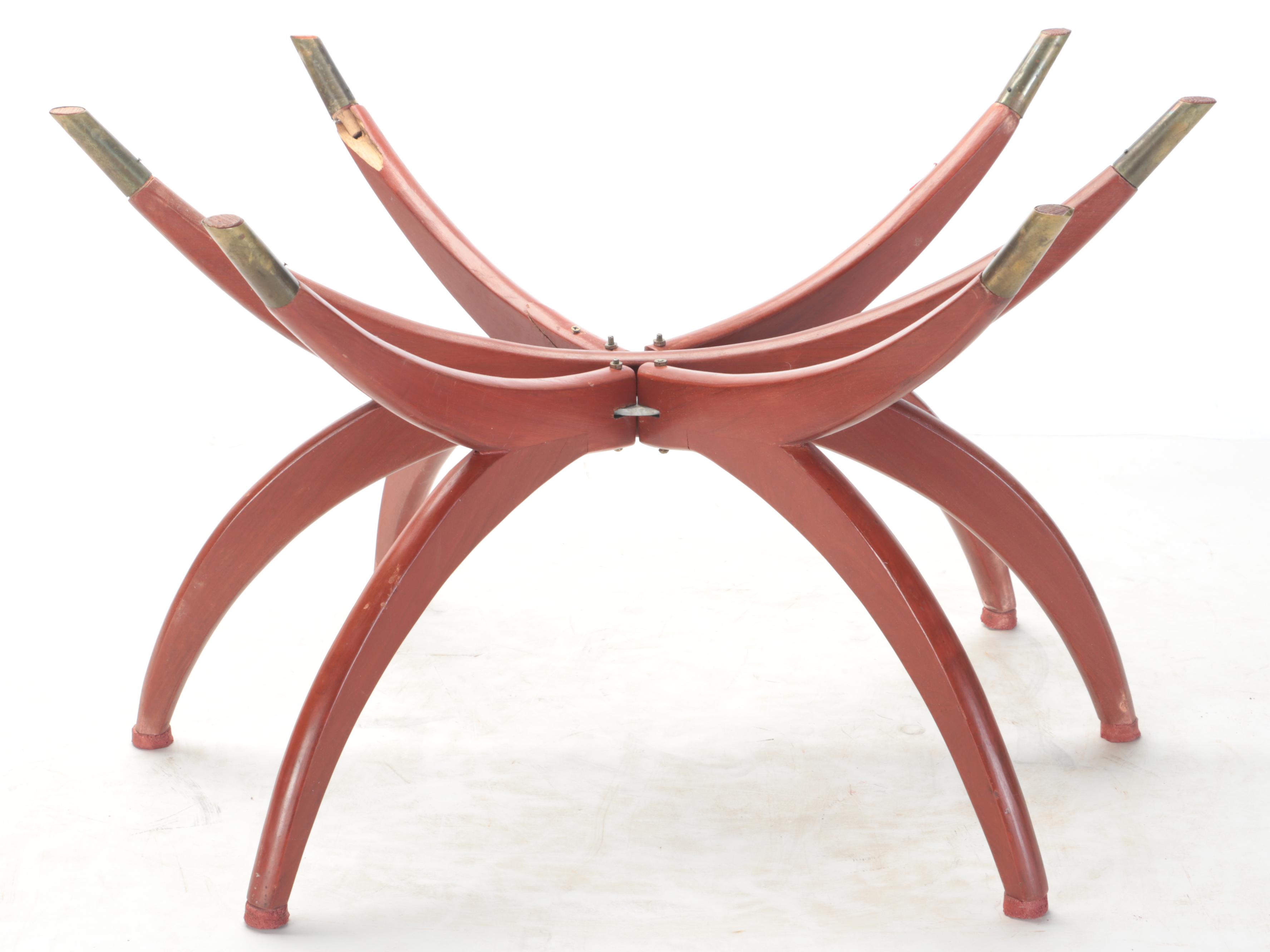 Chinese Brass Tray Table with Folding Base