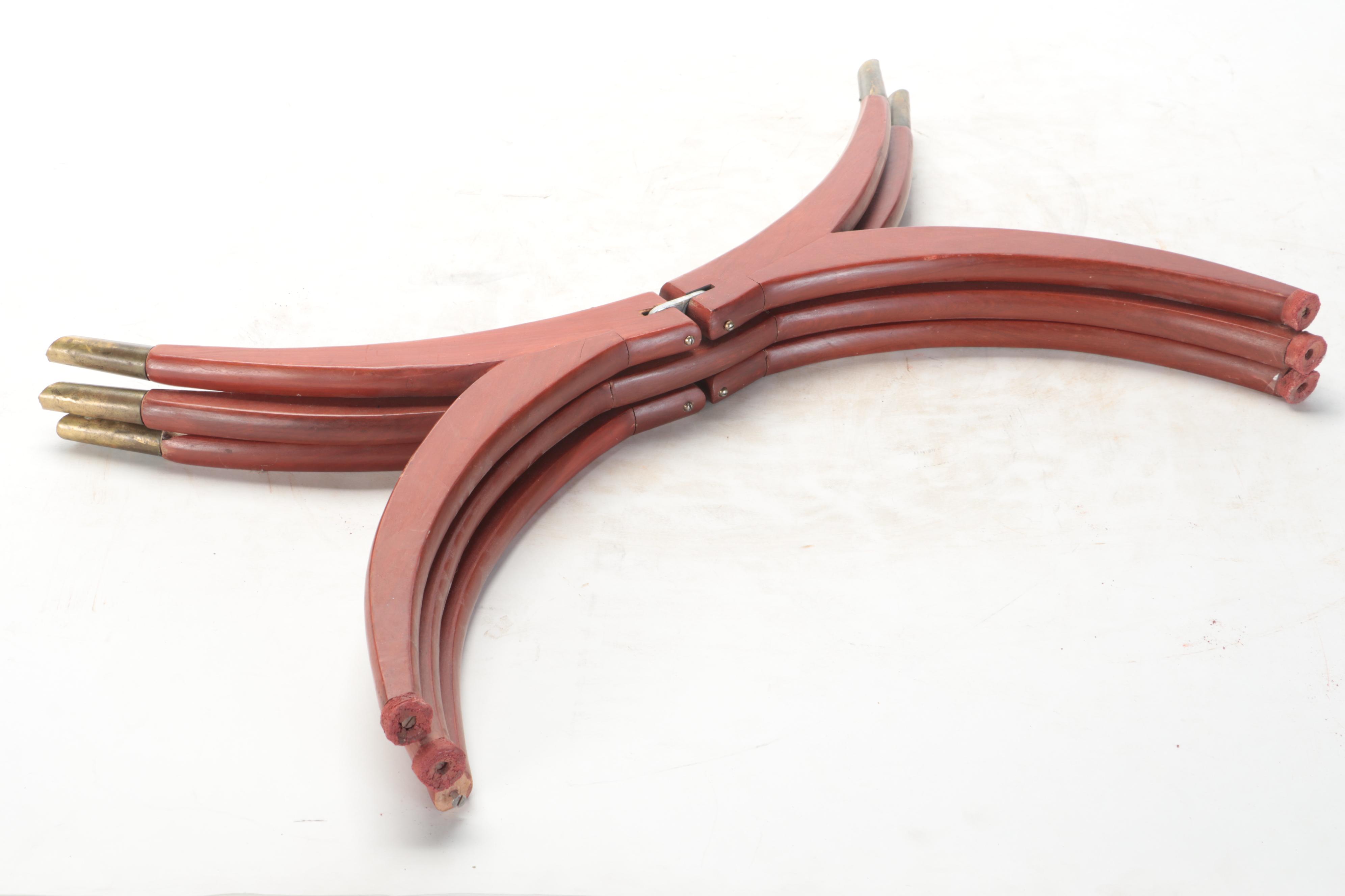 Chinese Brass Tray Table with Folding Base