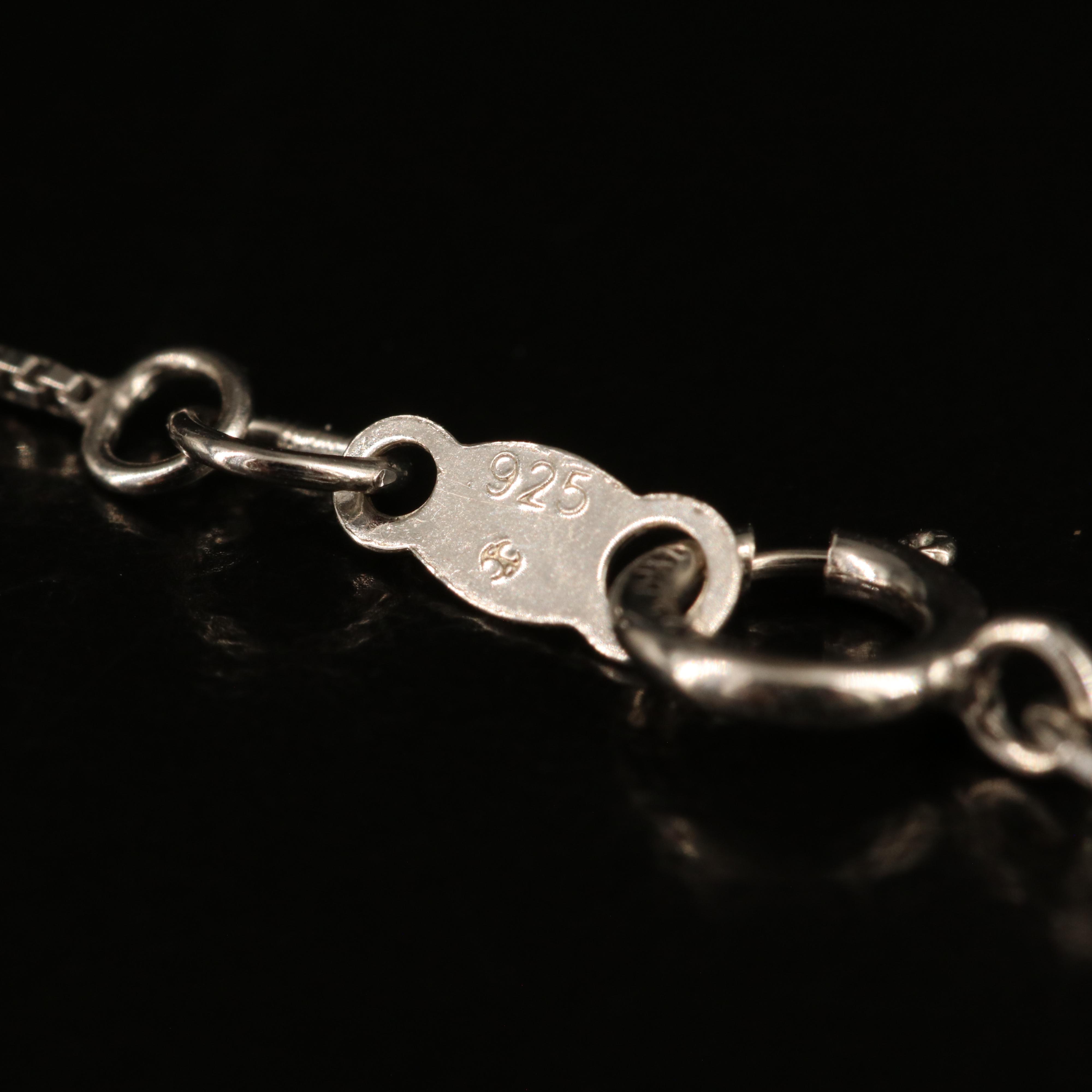 Sterling Emerald and White Sapphire Pendant Necklace