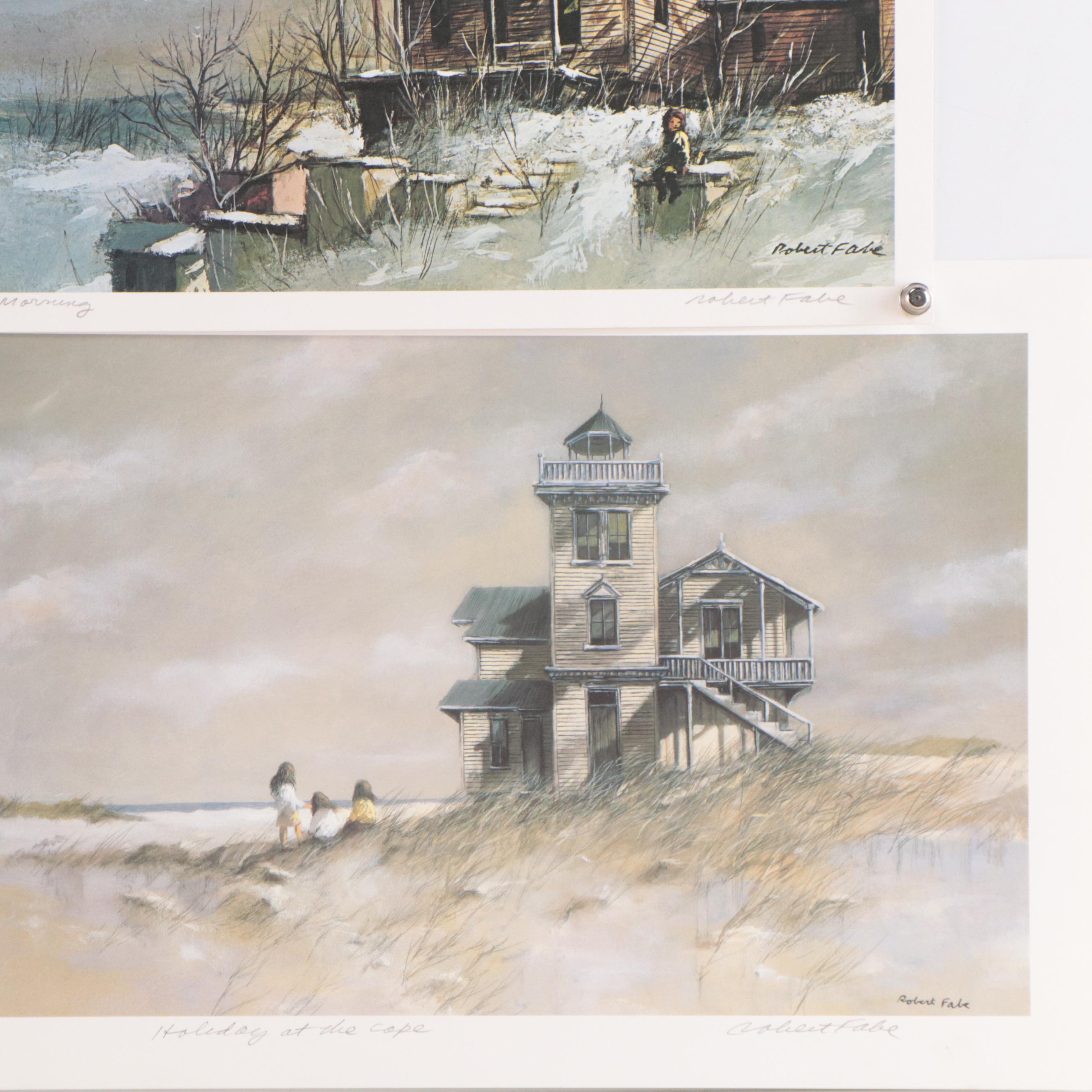 Robert Fabe Offset Lithographs "Winter Morning," and More