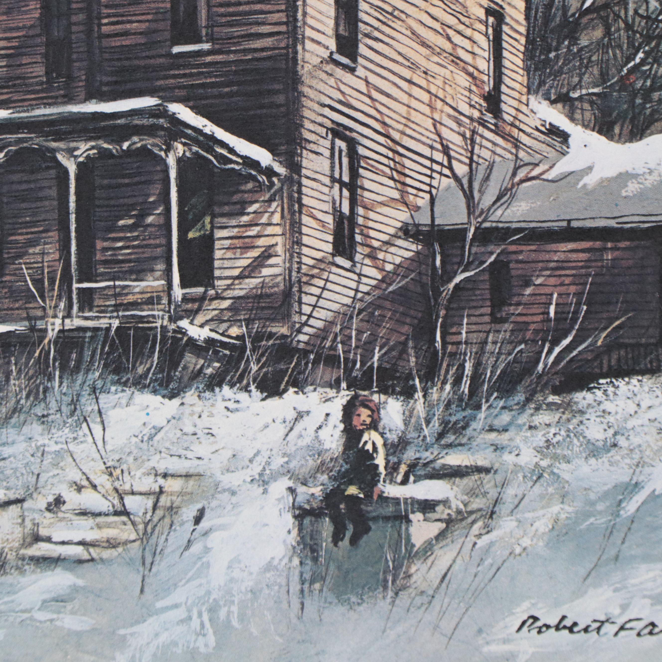 Robert Fabe Offset Lithographs "Winter Morning," and More