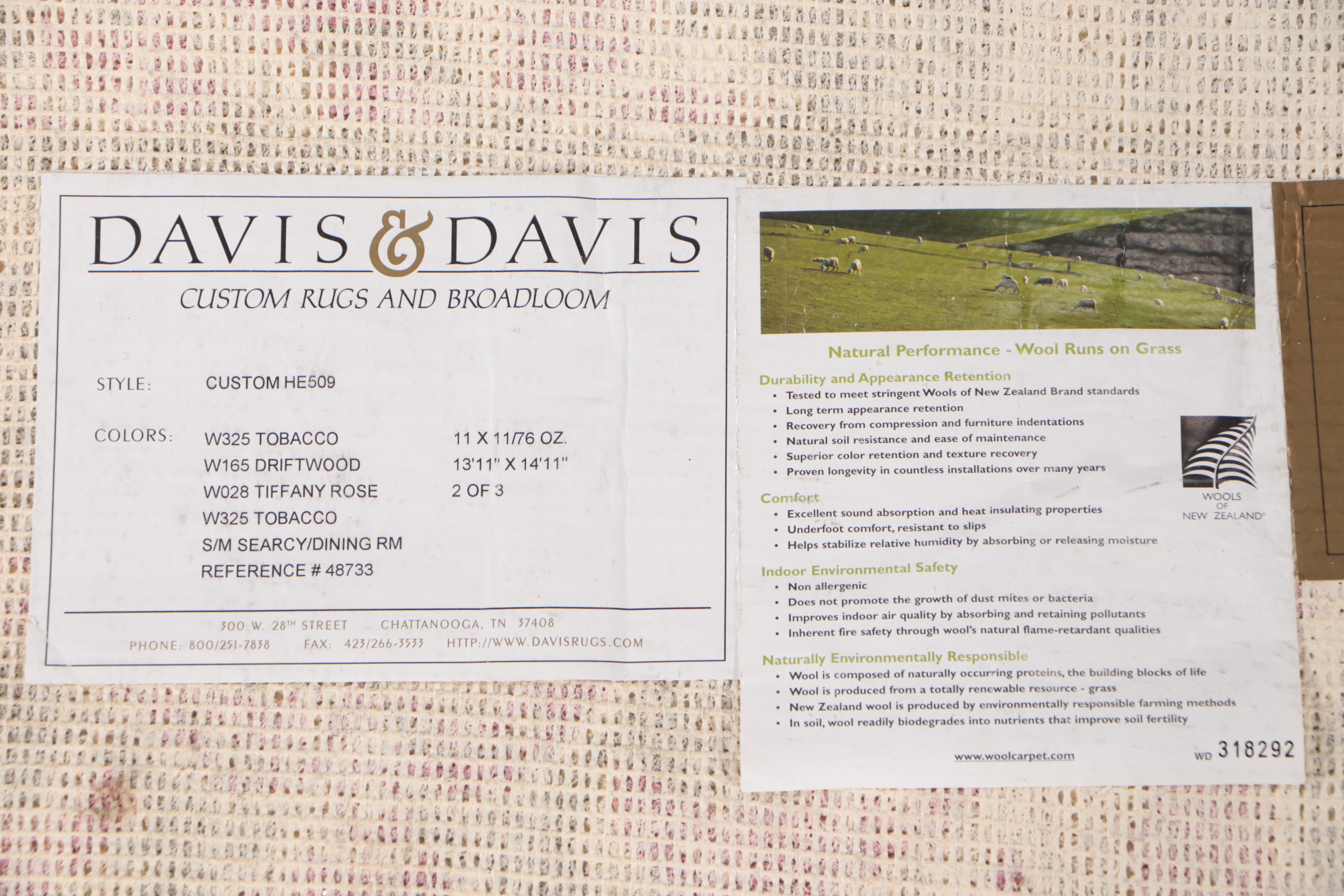 14' x 14'7 Machine-Made Davis & Davis Trellis Area Rug