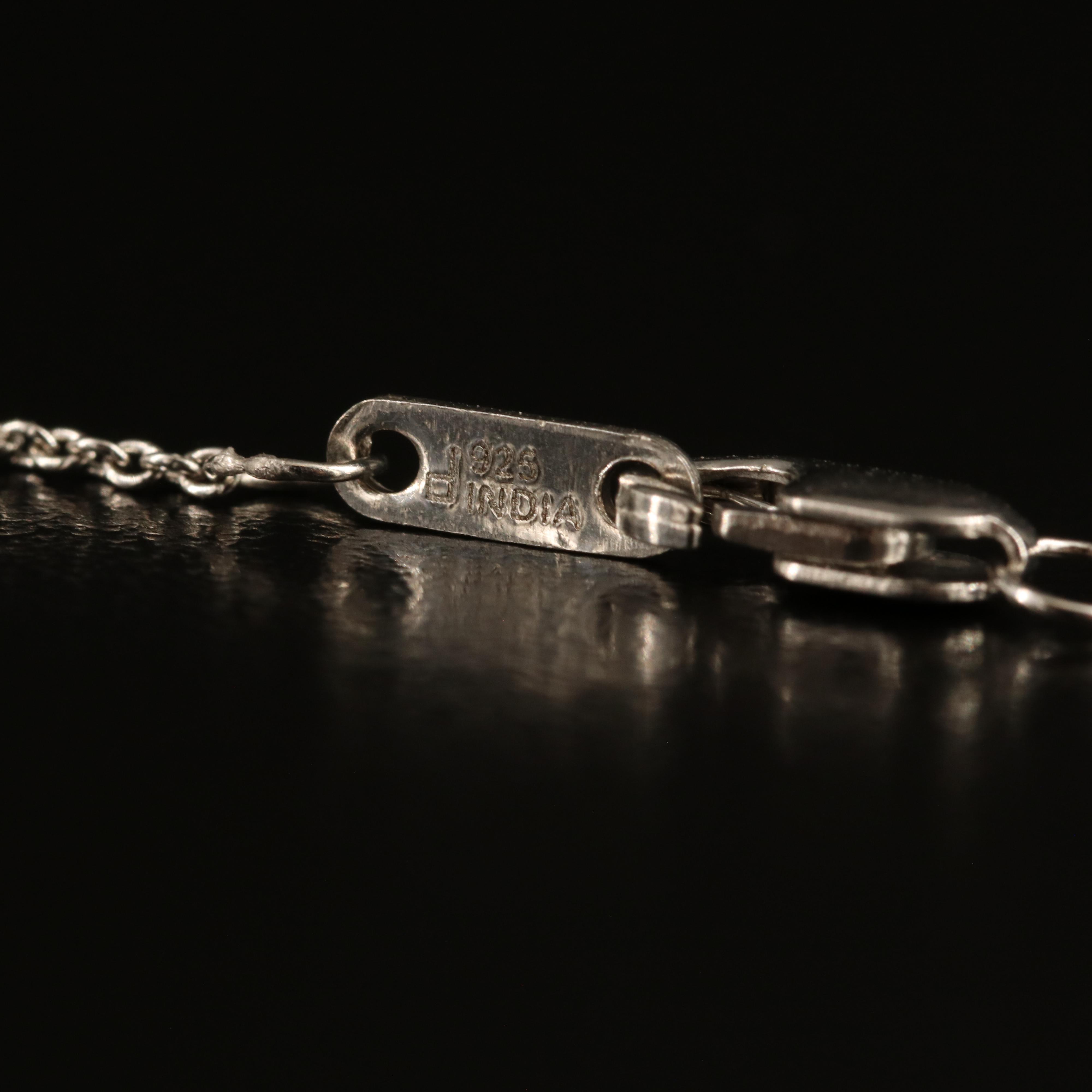 Sterling Amethyst and Cubic Zirconia Heart, "XO" and Infinity Pendant Necklace