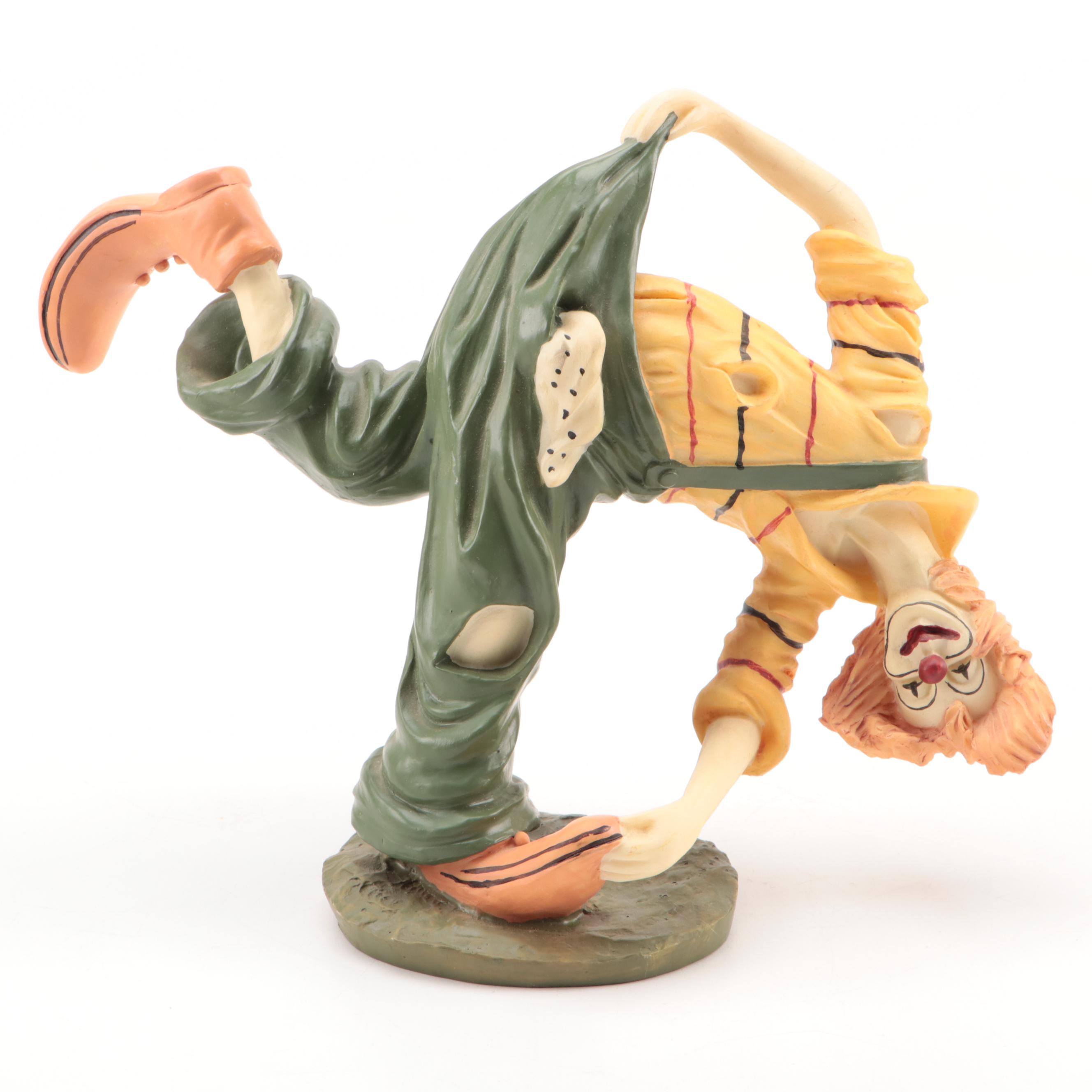 Clown Figure and Calamity Football Mechanical Bank