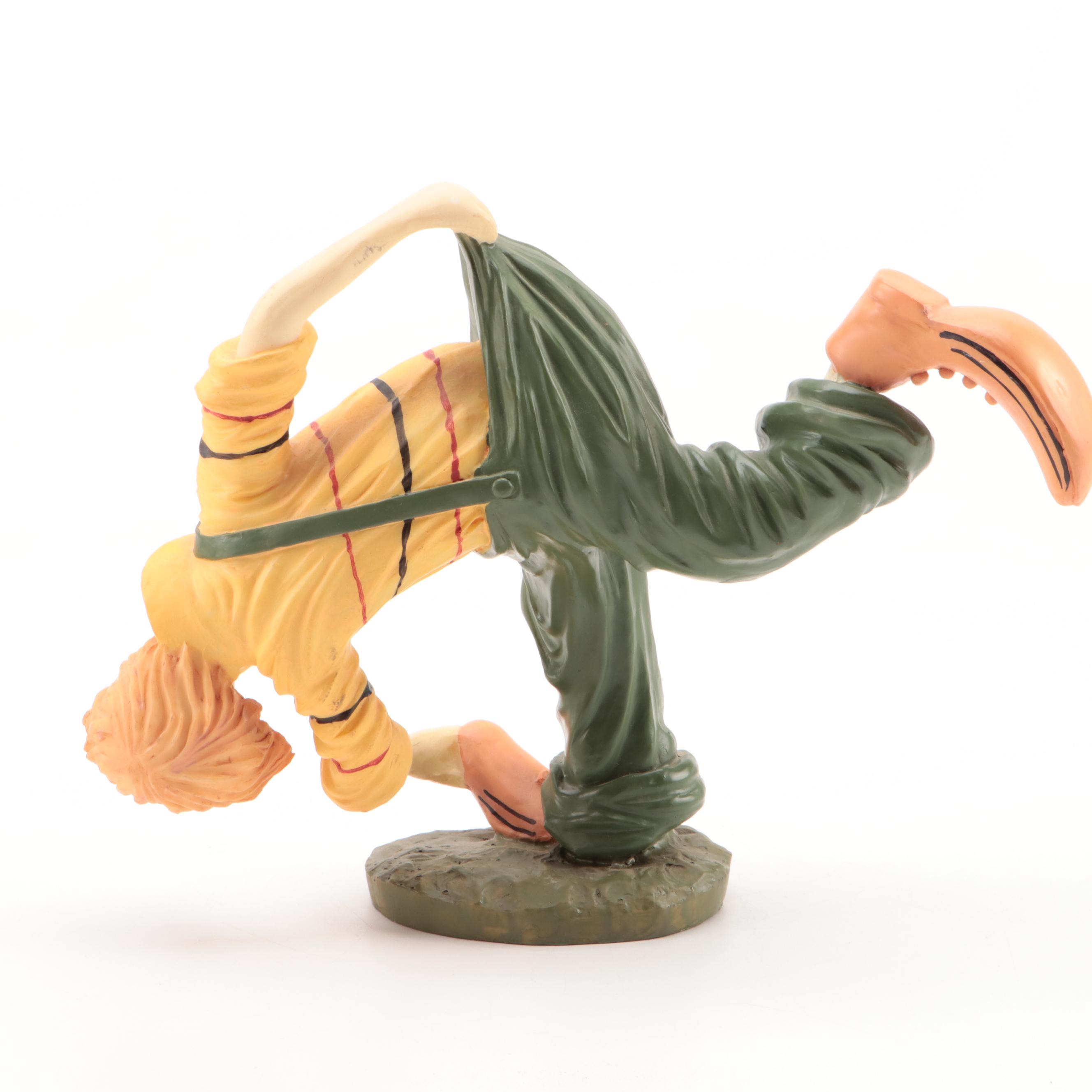 Clown Figure and Calamity Football Mechanical Bank