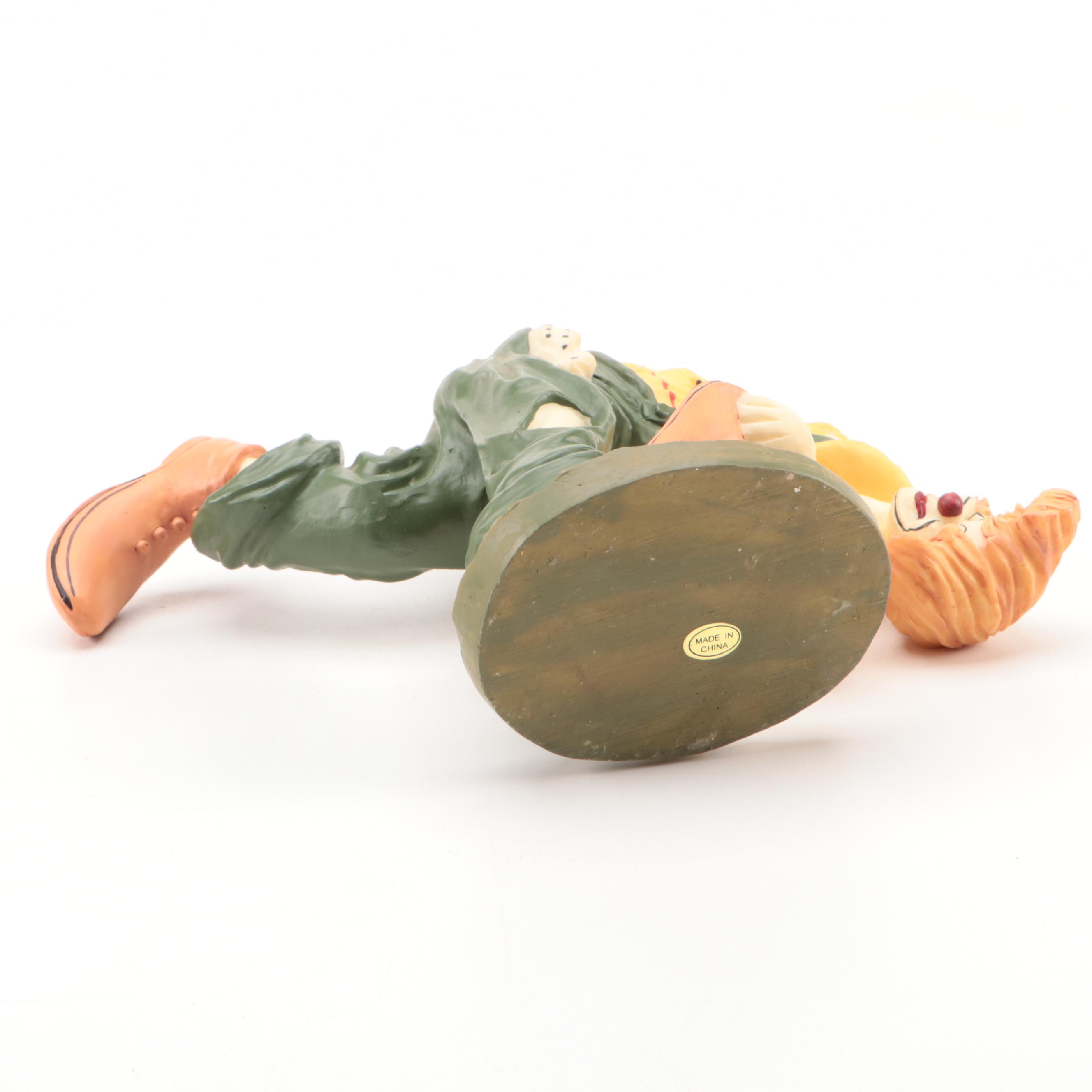 Clown Figure and Calamity Football Mechanical Bank