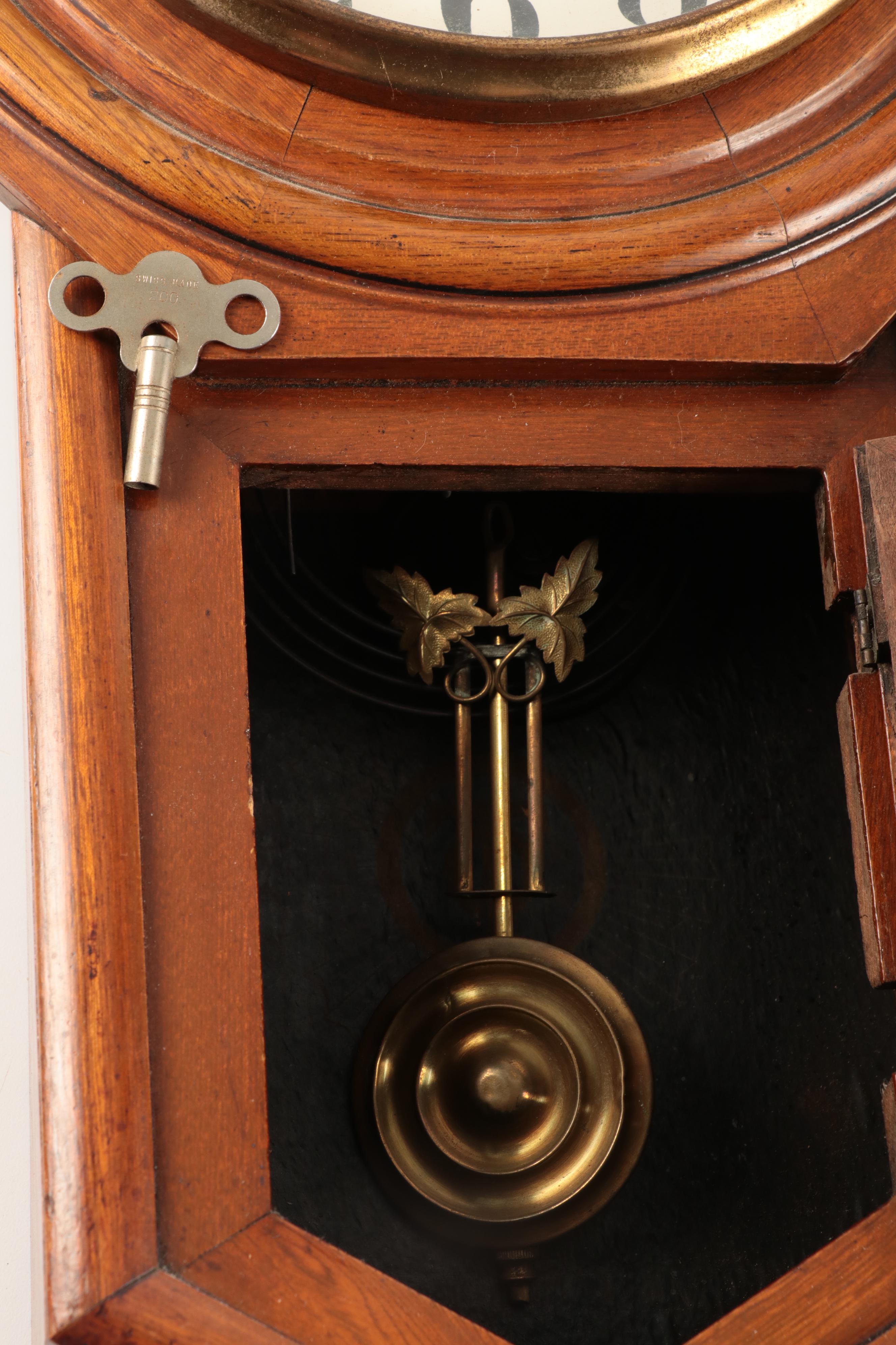 Seth Thomas Mantel Clock with East Asian Schoolhouse Wall Clock