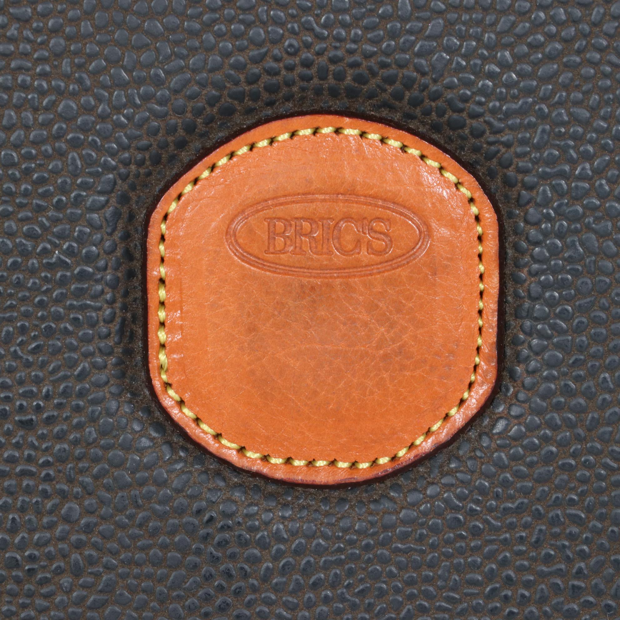 Bric's Life Collection Rolling Luggage in Sueded Coated Canvas and Leather