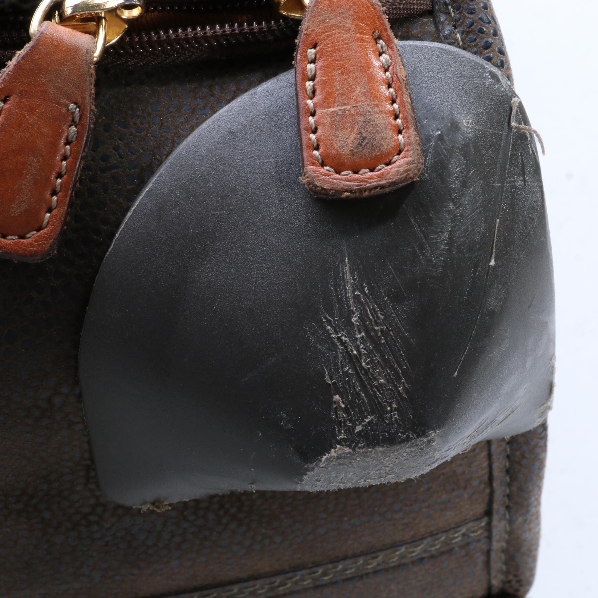 Bric's Life Collection Rolling Luggage in Sueded Coated Canvas and Leather