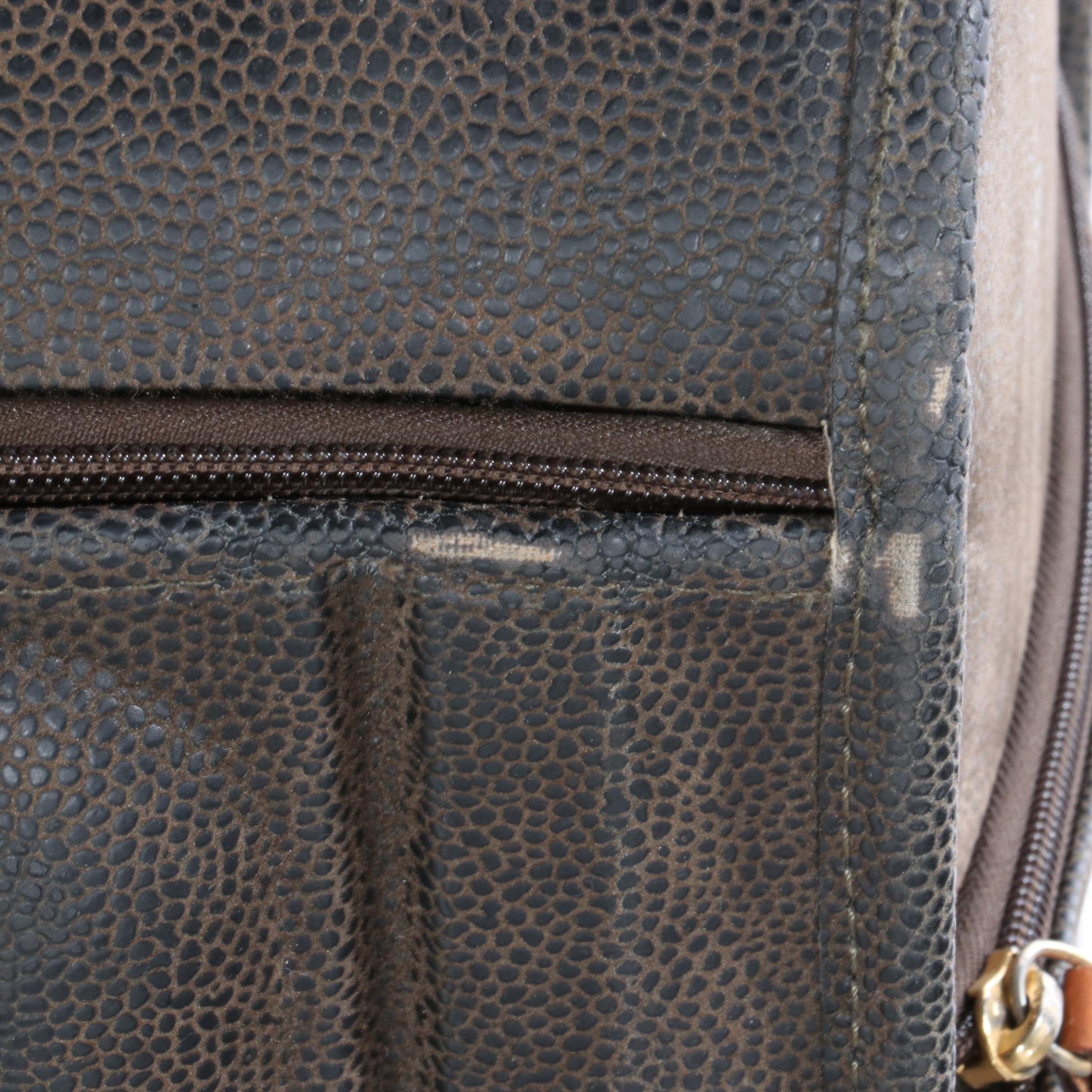 Bric's Life Collection Rolling Luggage in Sueded Coated Canvas and Leather