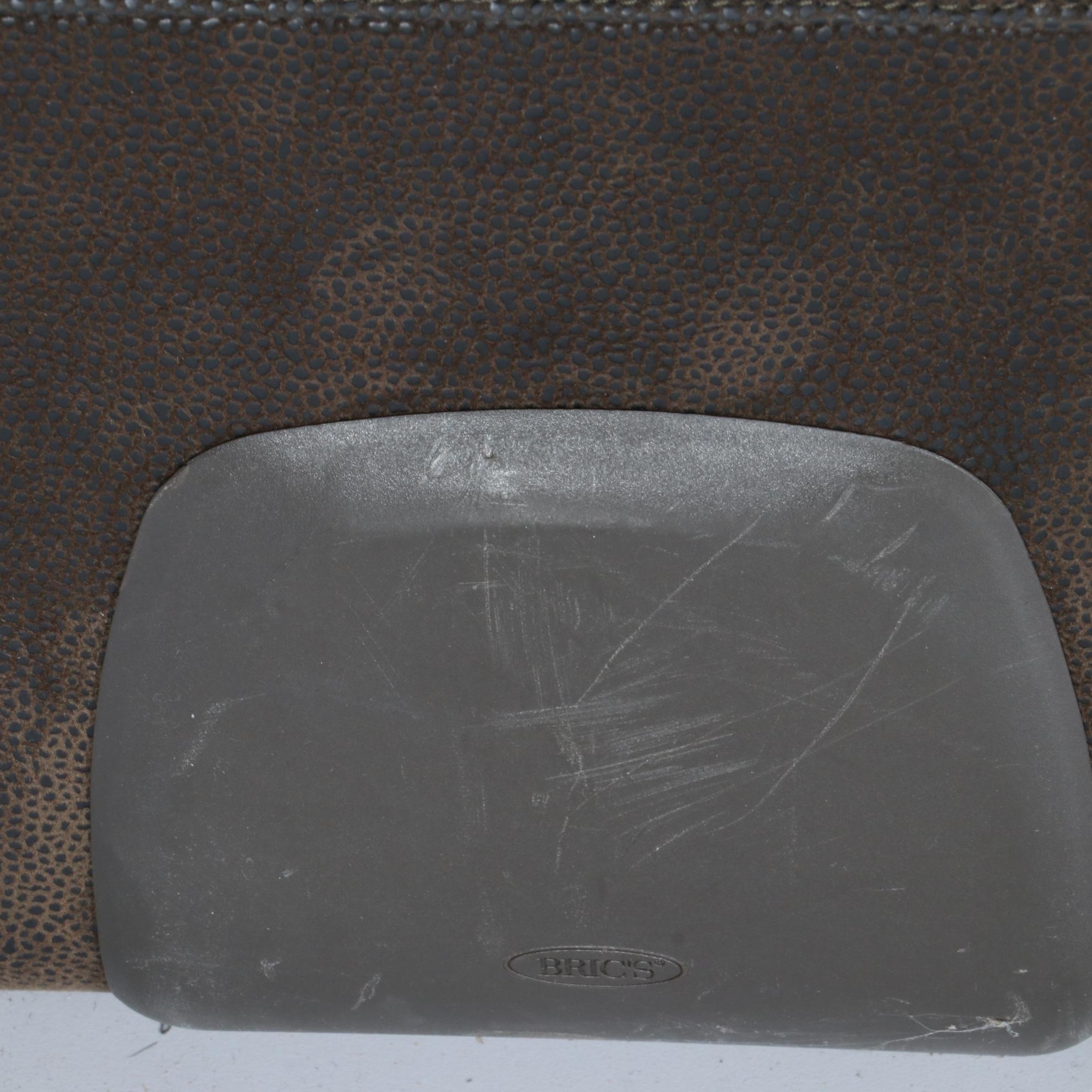 Bric's Life Collection Rolling Luggage in Sueded Coated Canvas and Leather