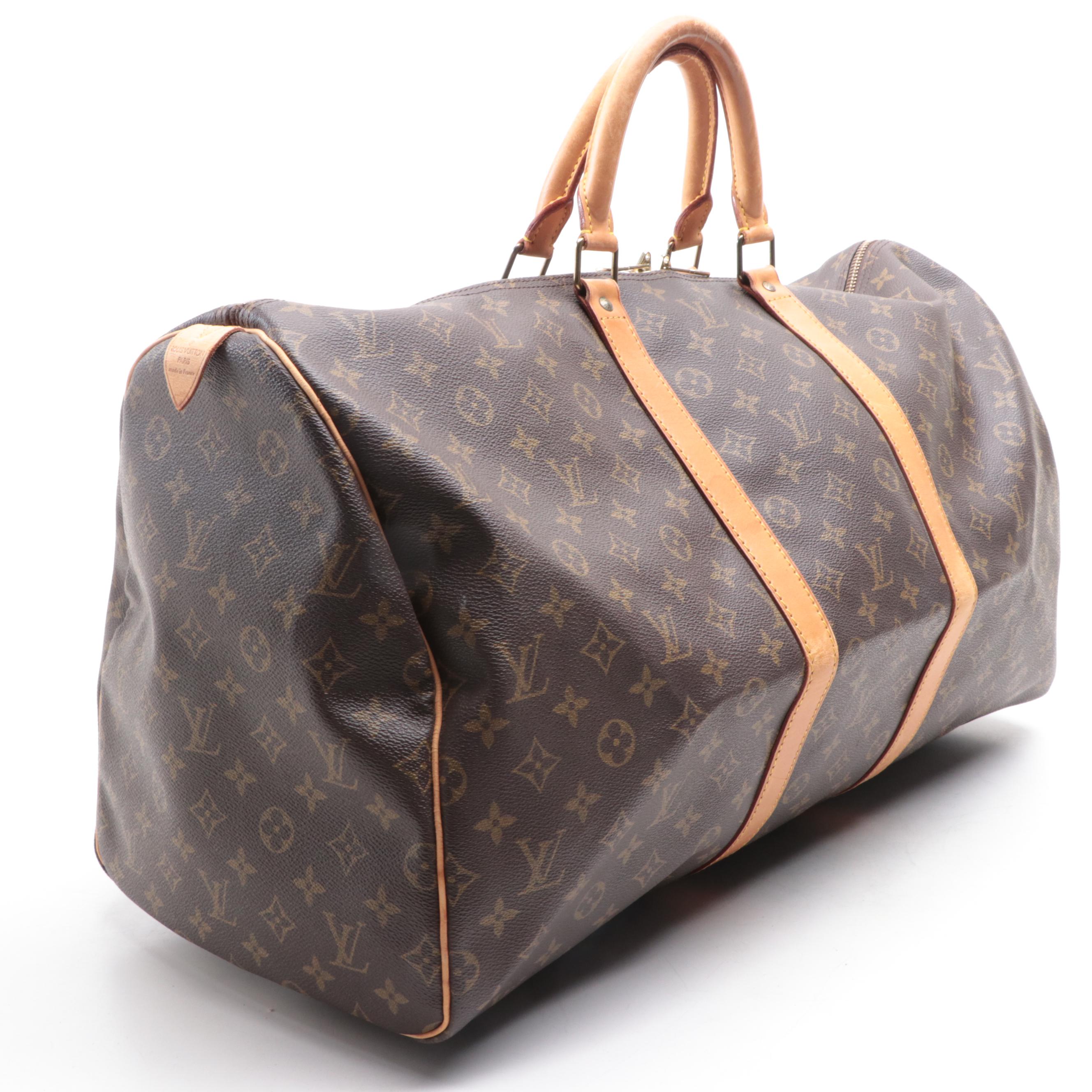 Louis Vuitton Keepall 55 in Monogram Canvas and Vachetta Leather
