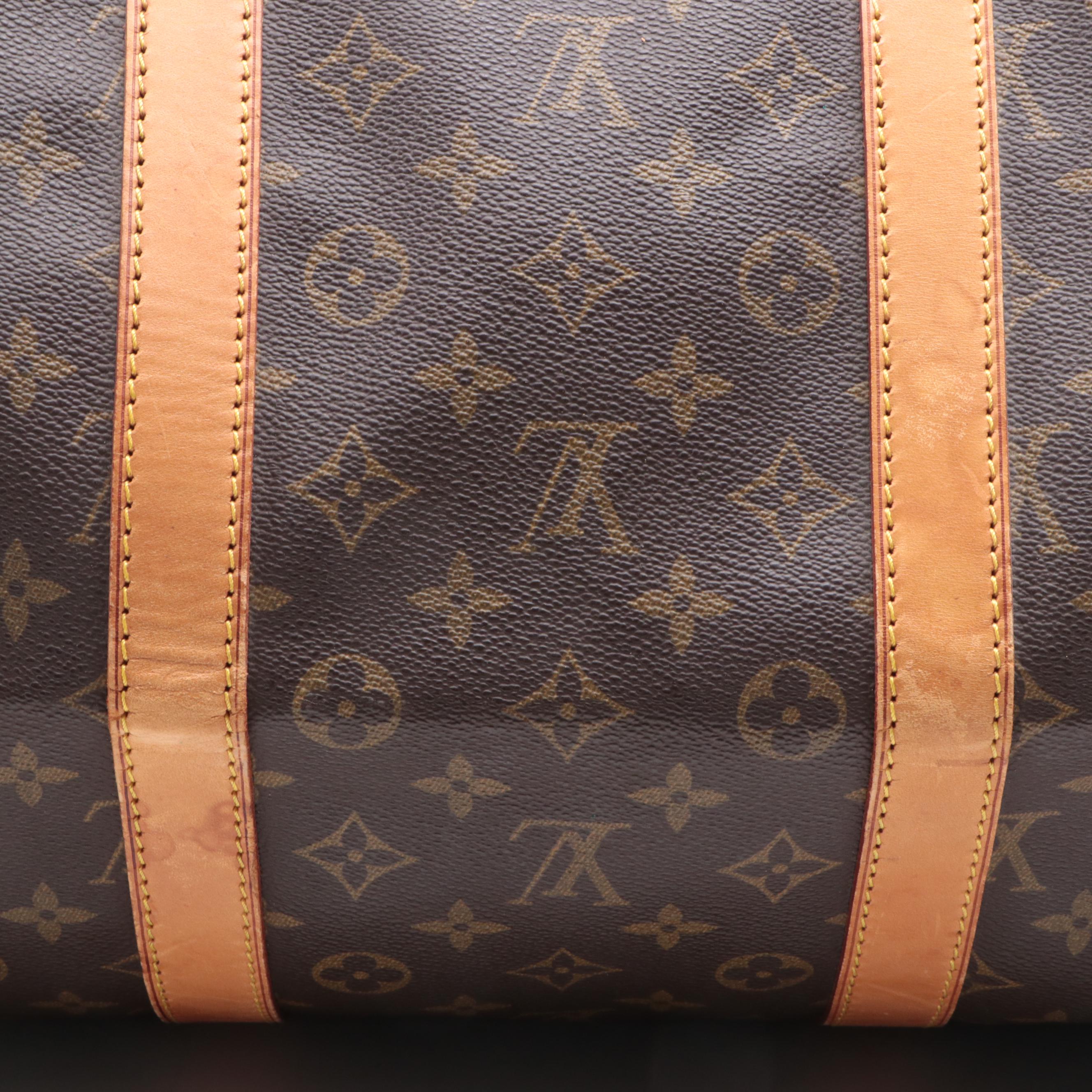 Louis Vuitton Keepall 55 in Monogram Canvas and Vachetta Leather