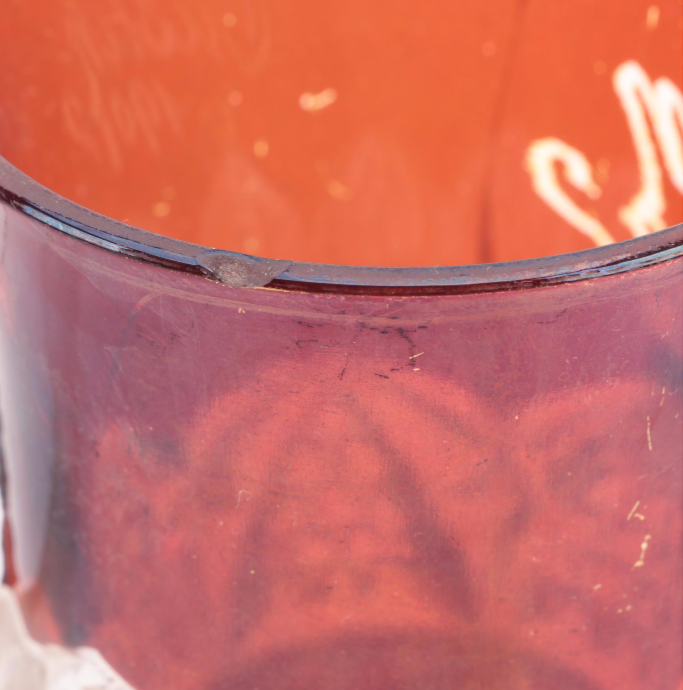 Ruby Flashed EAPG Souvenir Mugs and Creamers, Late 19th/ Early 20th C.