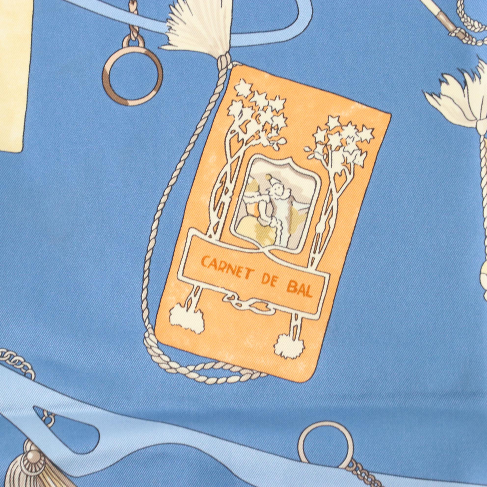 Hermès "Carnets de Bal" Scarf 90 in Silk Twill