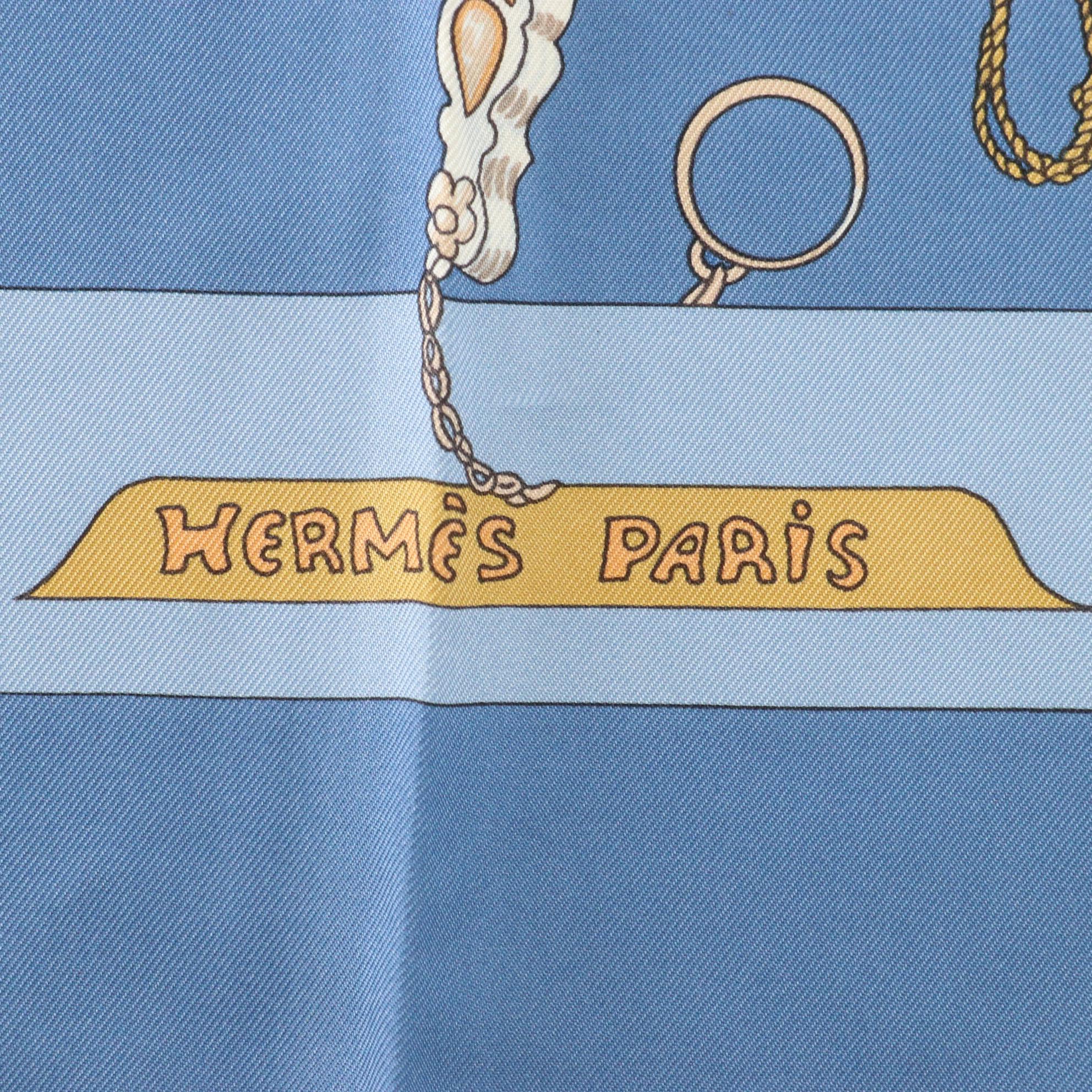 Hermès "Carnets de Bal" Scarf 90 in Silk Twill