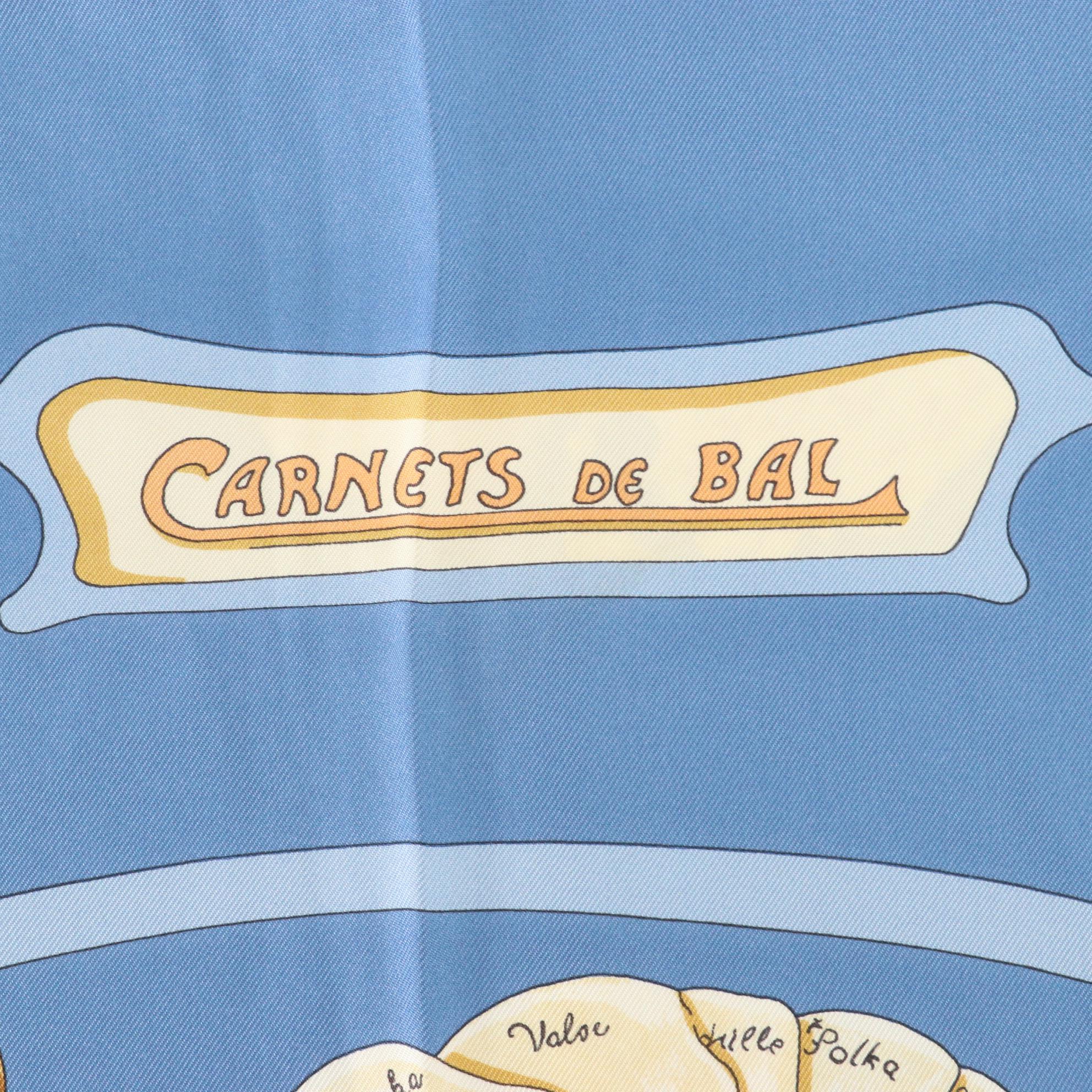 Hermès "Carnets de Bal" Scarf 90 in Silk Twill