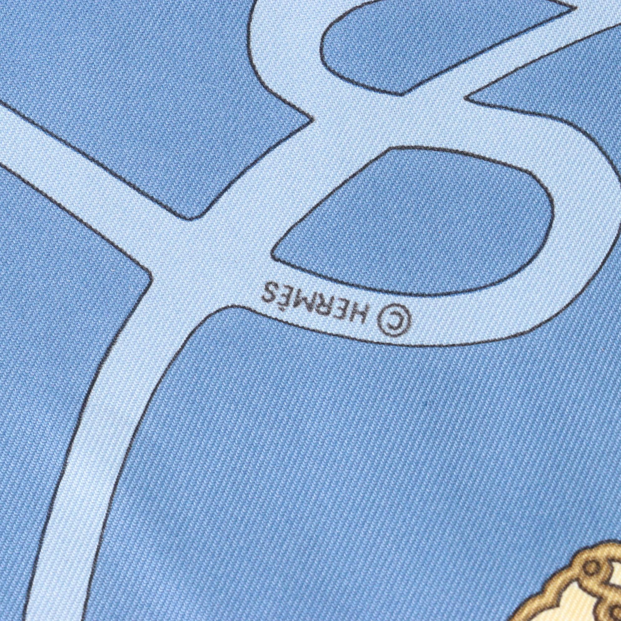 Hermès "Carnets de Bal" Scarf 90 in Silk Twill