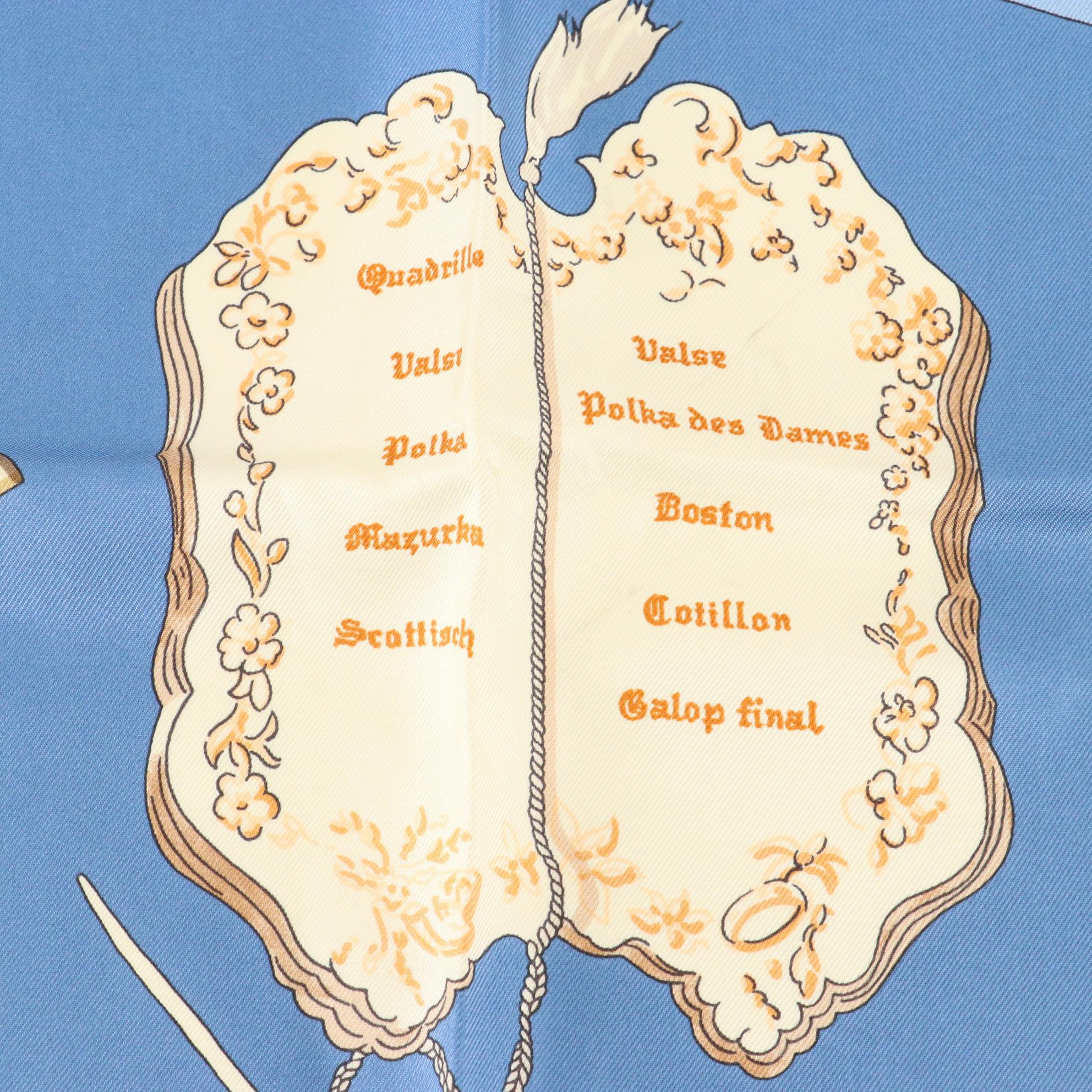 Hermès "Carnets de Bal" Scarf 90 in Silk Twill