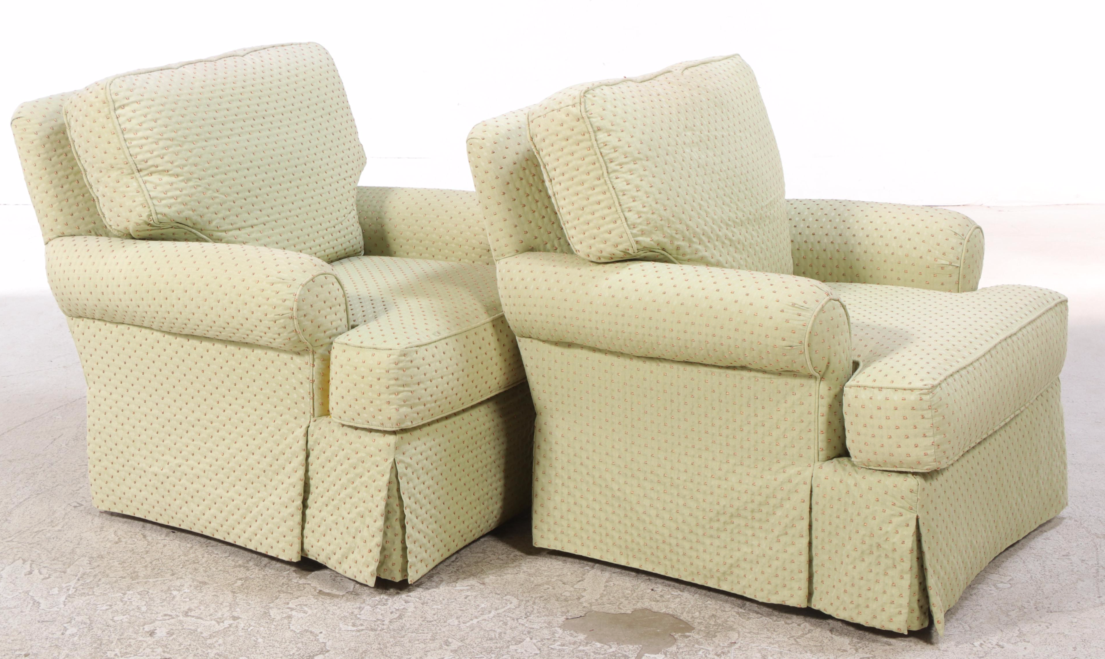 Lee Industries Upholstered Armchairs and Ottoman
