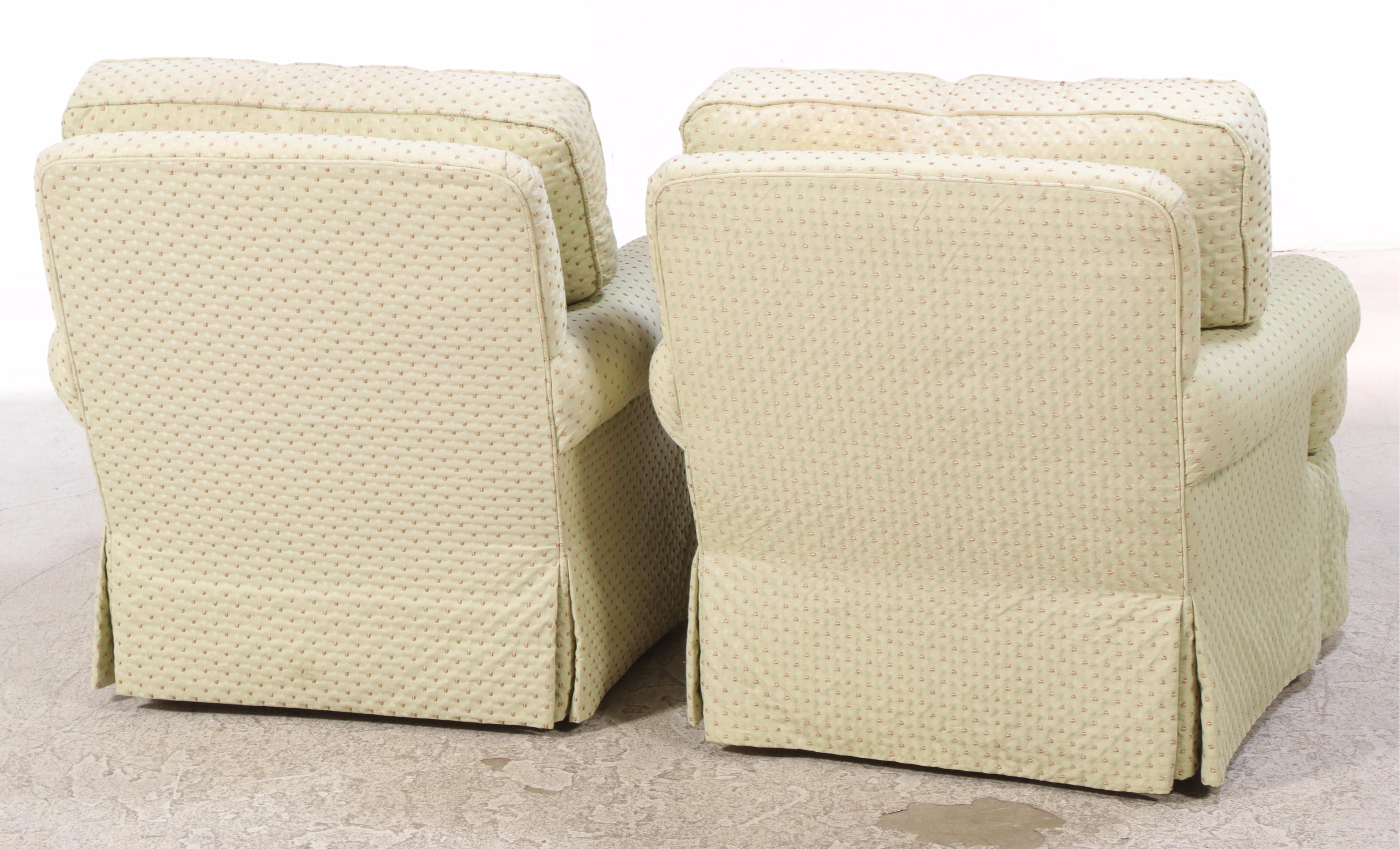 Lee Industries Upholstered Armchairs and Ottoman