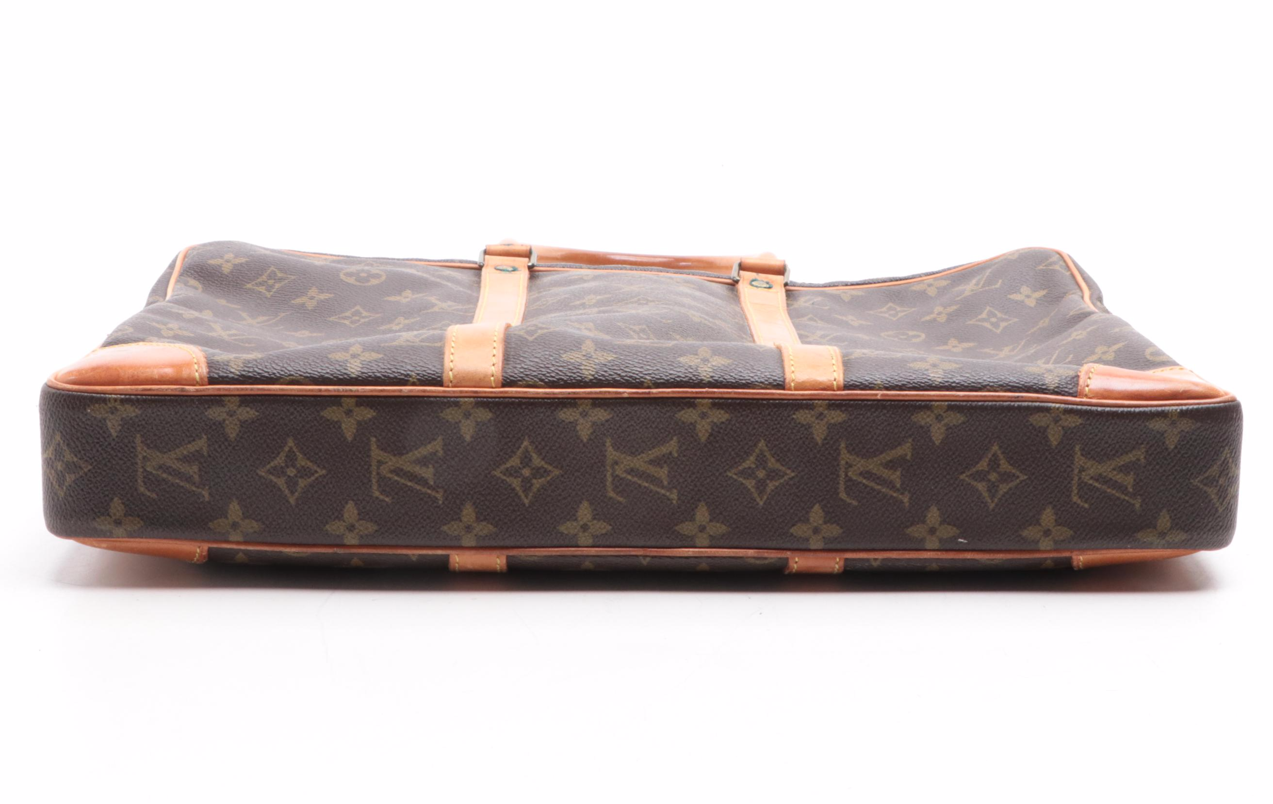 Louis Vuitton Porte-Documents Voyage Briefcase in Monogram Canvas and Leather