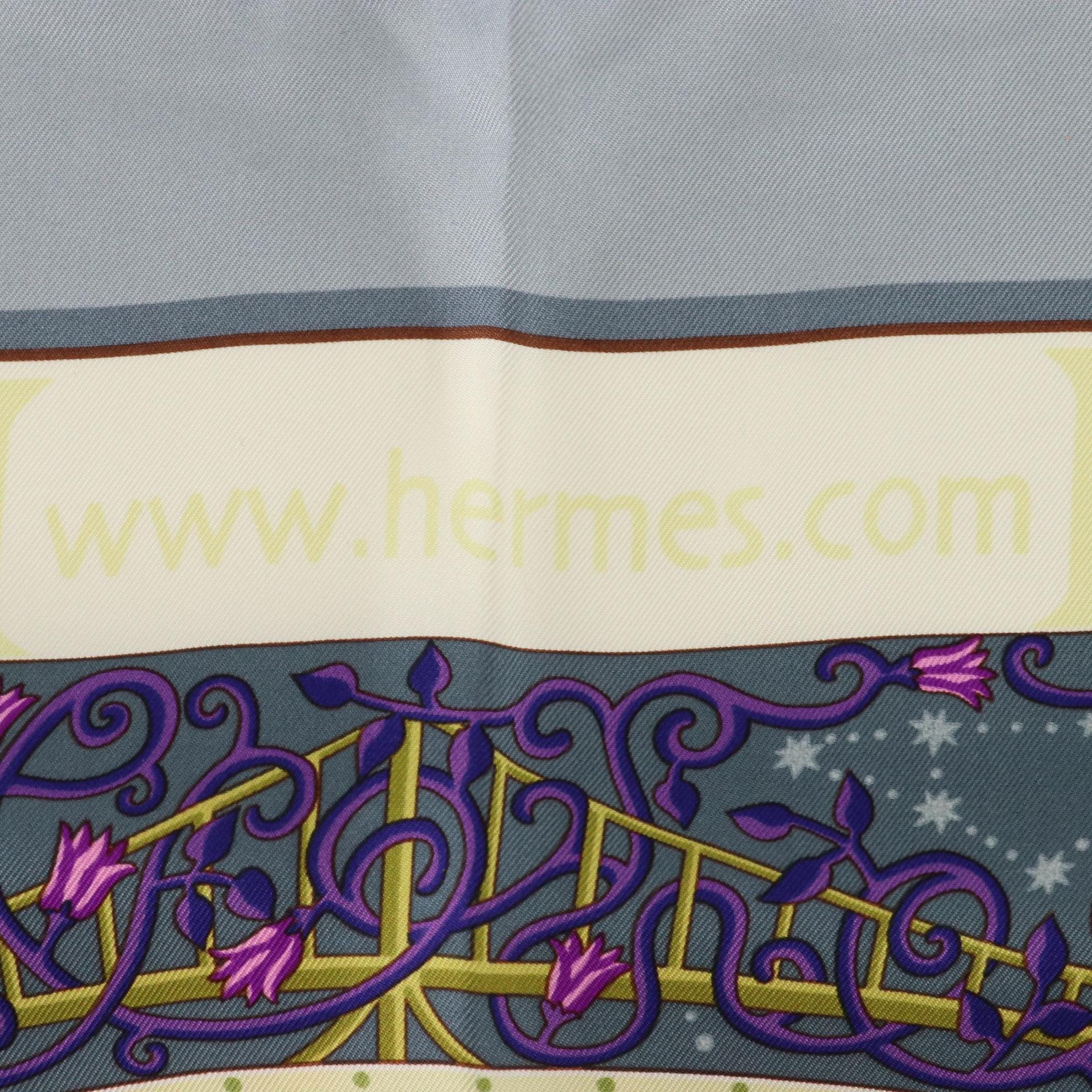 Hermès "www.hermes.com" Scarf 90 in Silk Twill