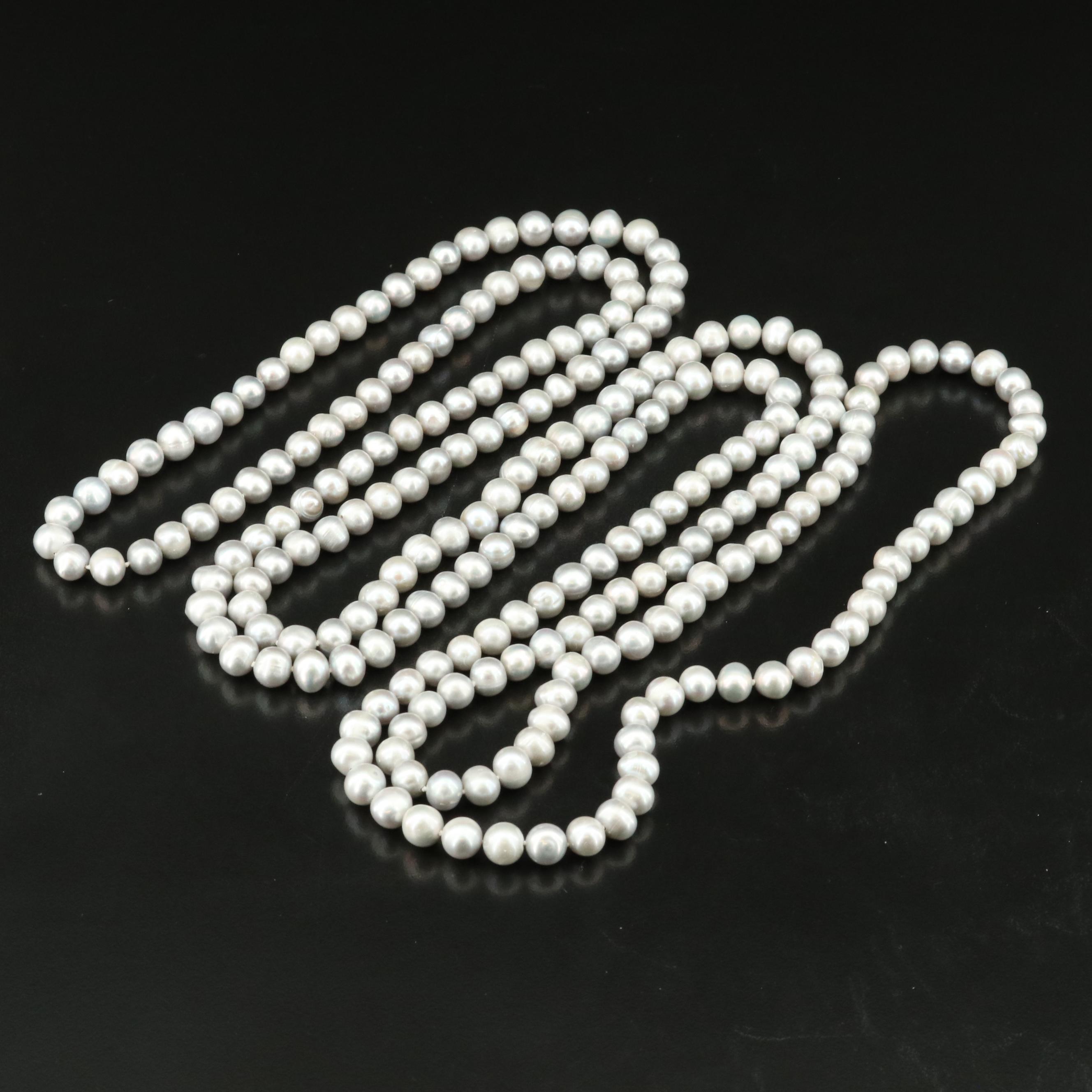 Rope Length Pearl Necklace