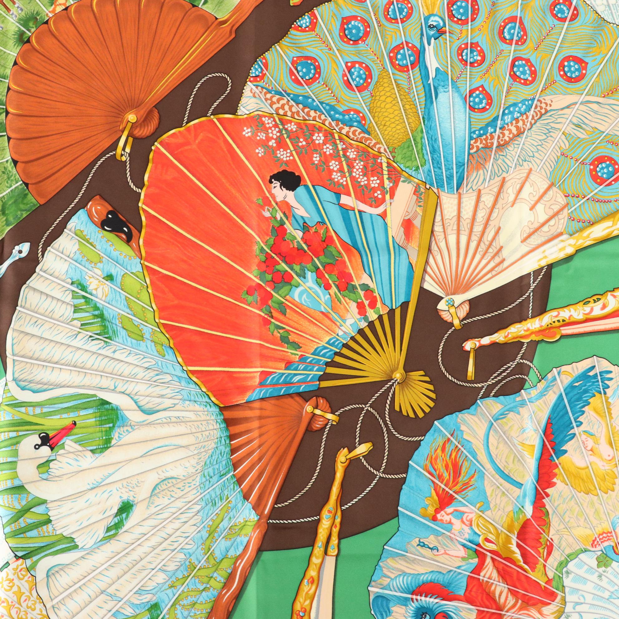 Hermès "Brise et Charme" Silk Twill Scarf 90