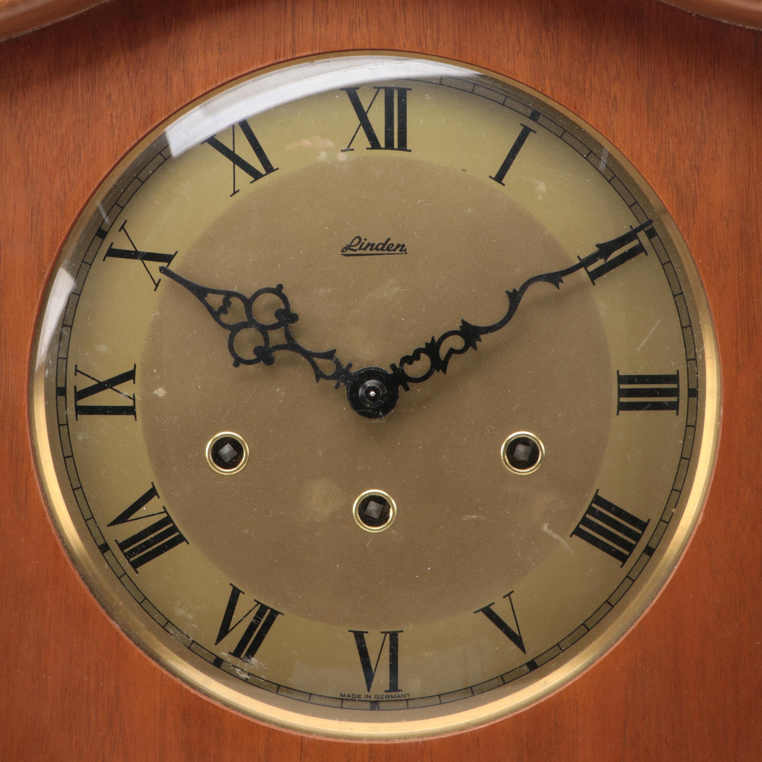 Linden Wood Wall Clock, Late 20th Century
