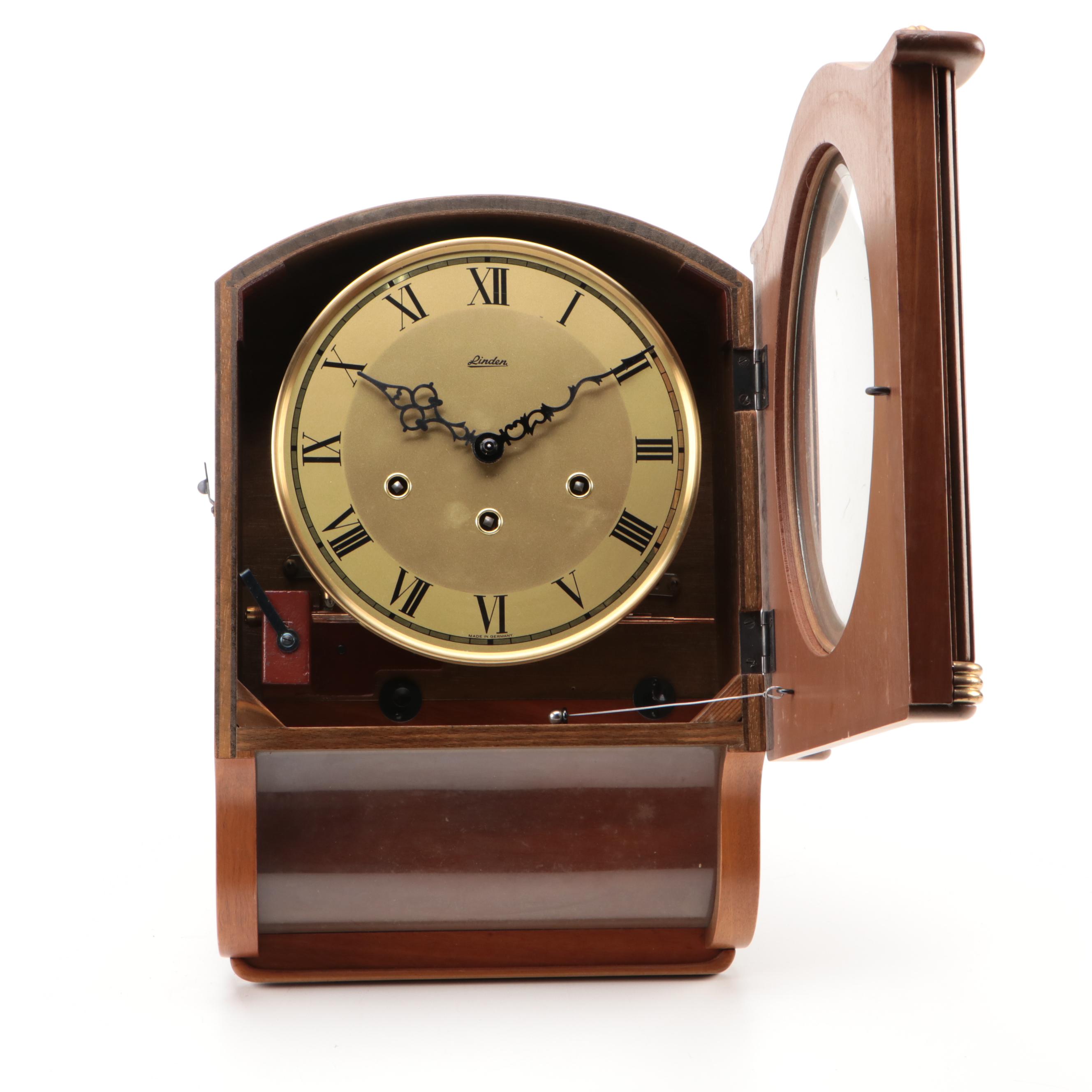 Linden Wood Wall Clock, Late 20th Century