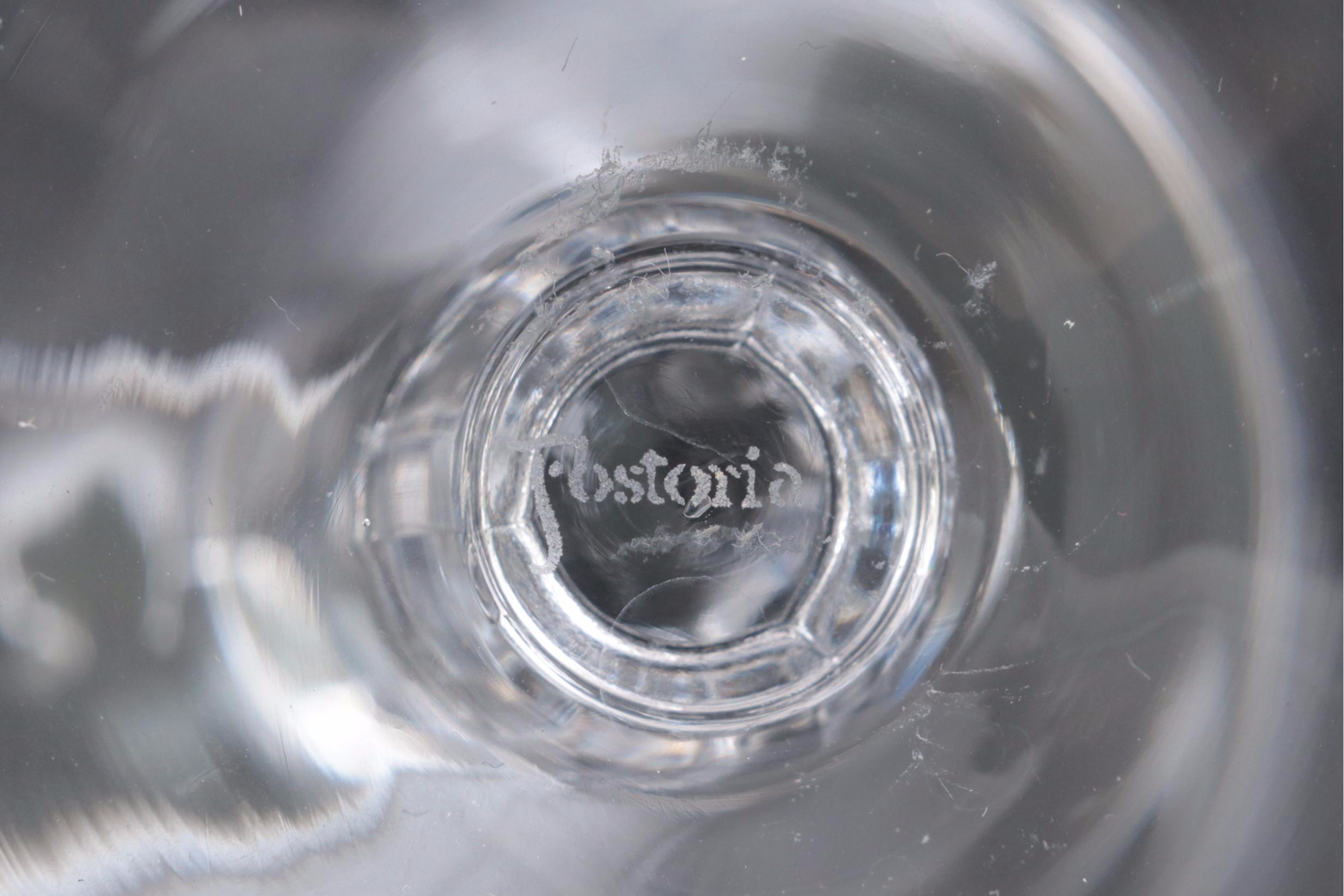 Fostoria "Georgian"and "Dolly Madison" Clear Glass Coupes, Mid to Late 20th C.