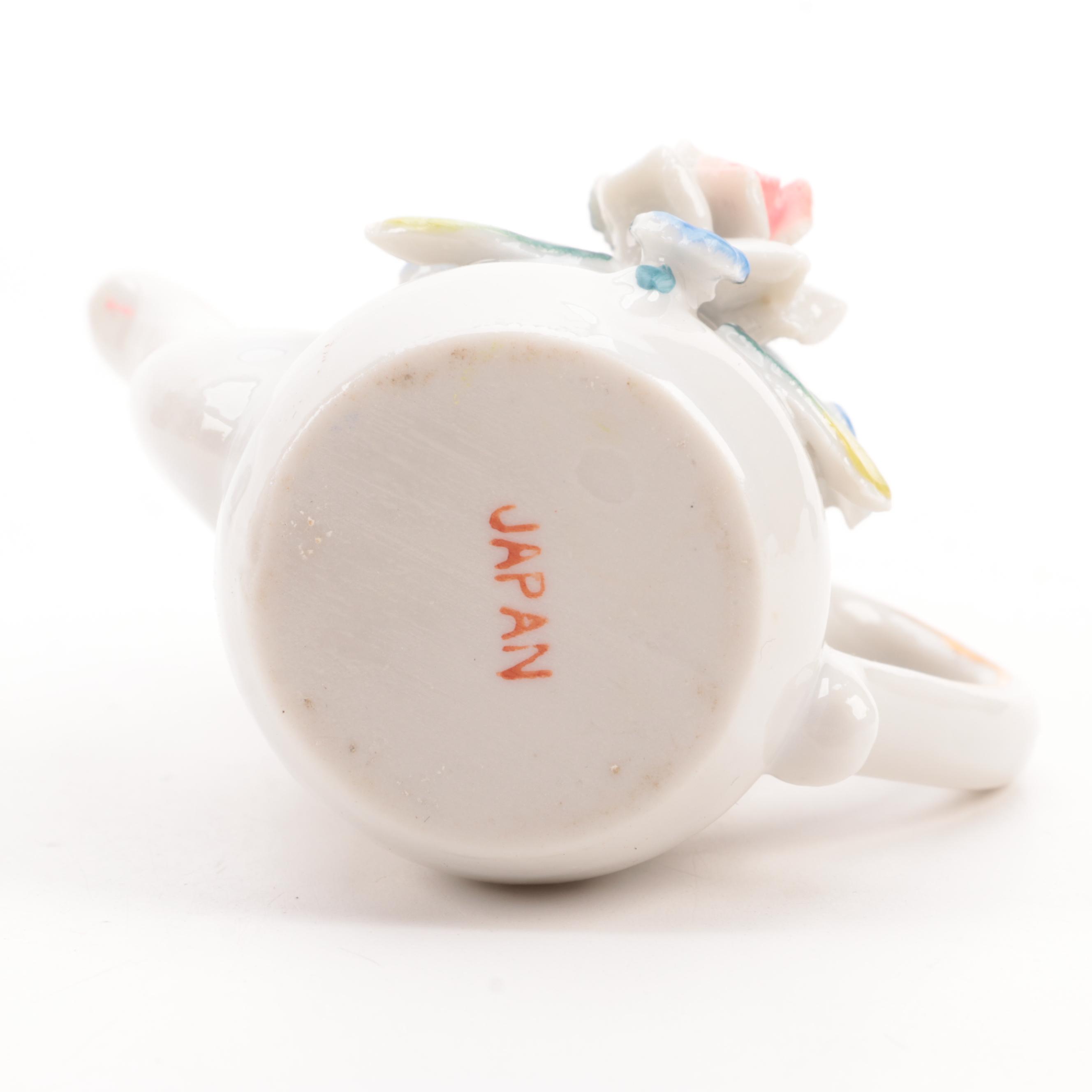 Goebel "Taking a Walk" Porcelain Figurine with More Ceramic Table Accessories