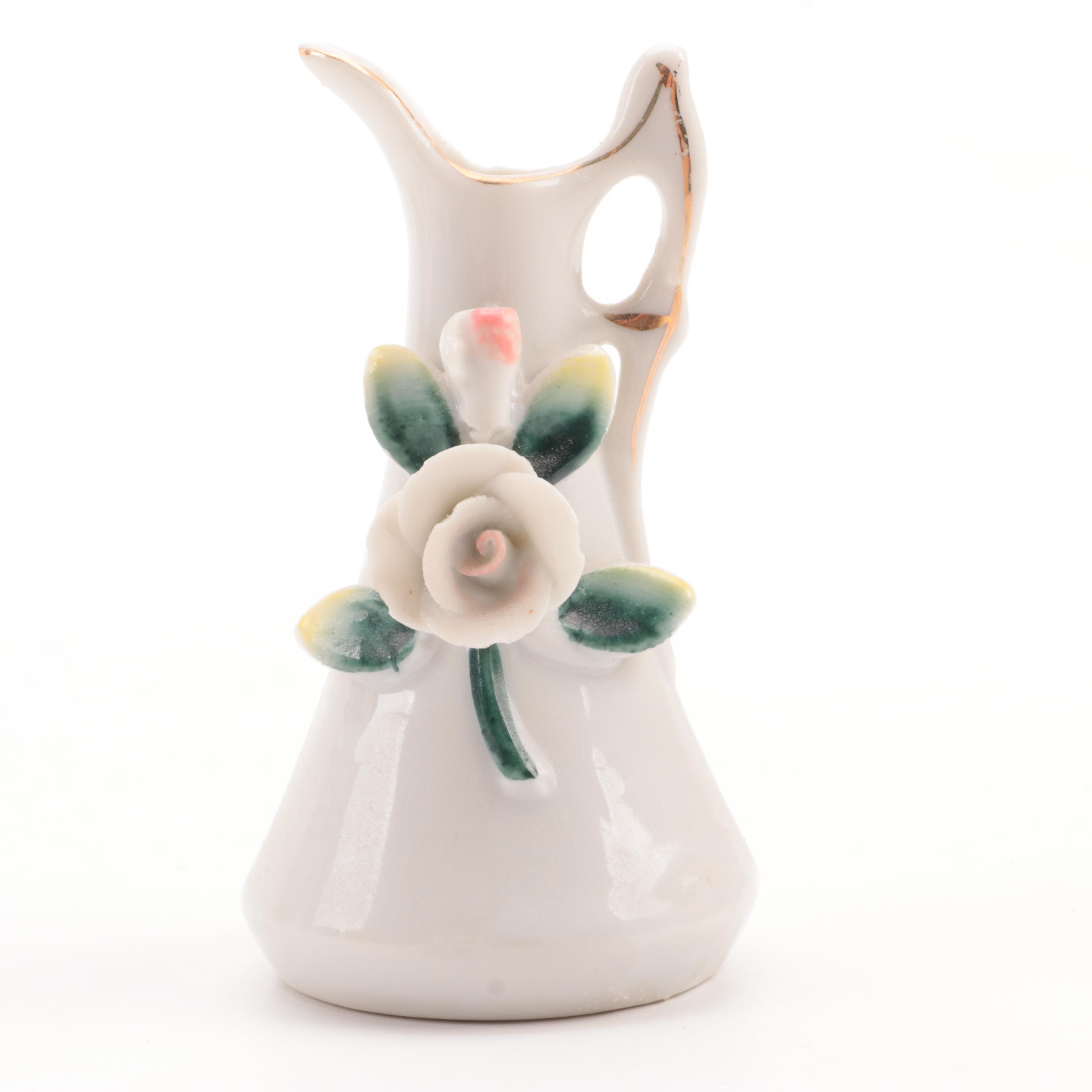 Goebel "Taking a Walk" Porcelain Figurine with More Ceramic Table Accessories