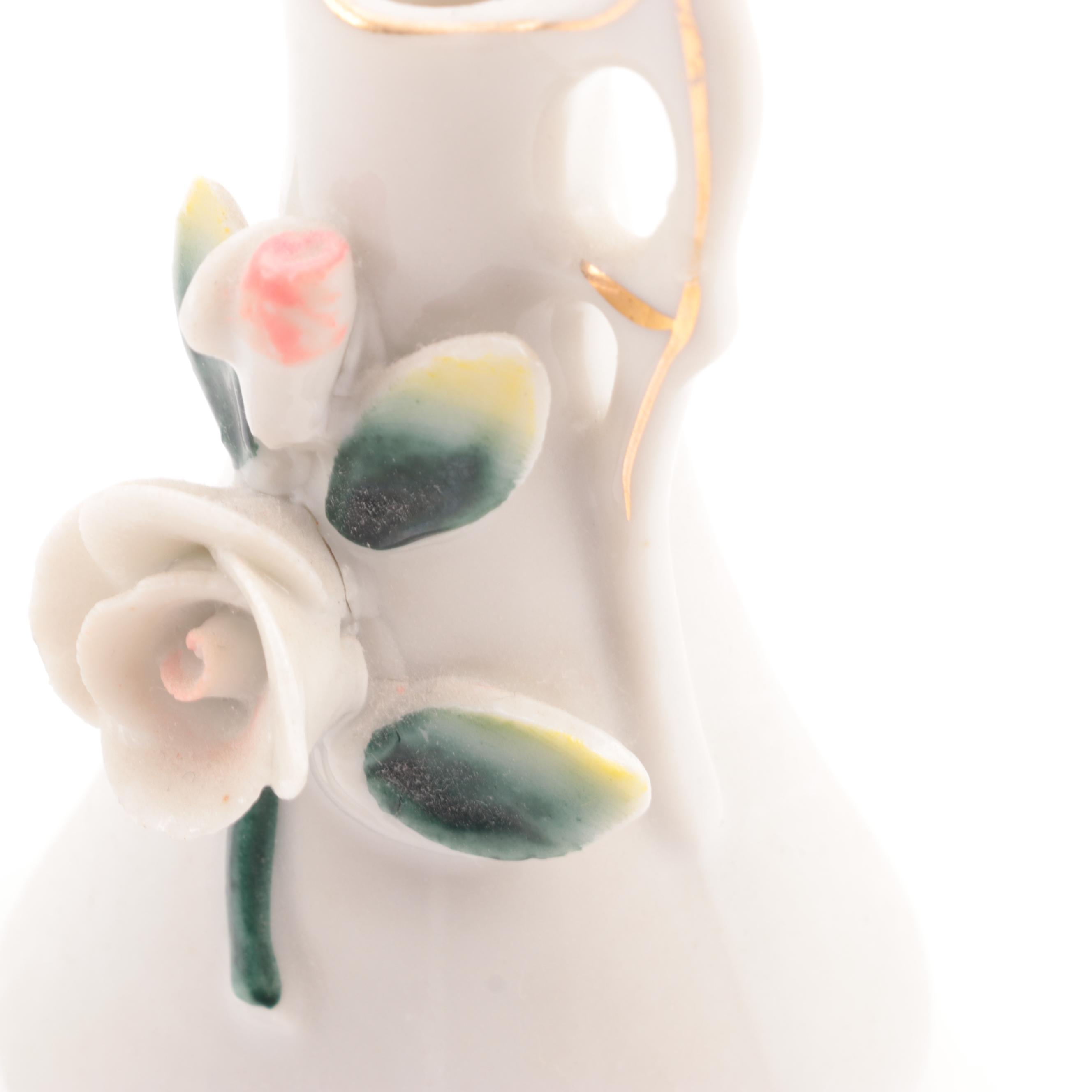 Goebel "Taking a Walk" Porcelain Figurine with More Ceramic Table Accessories