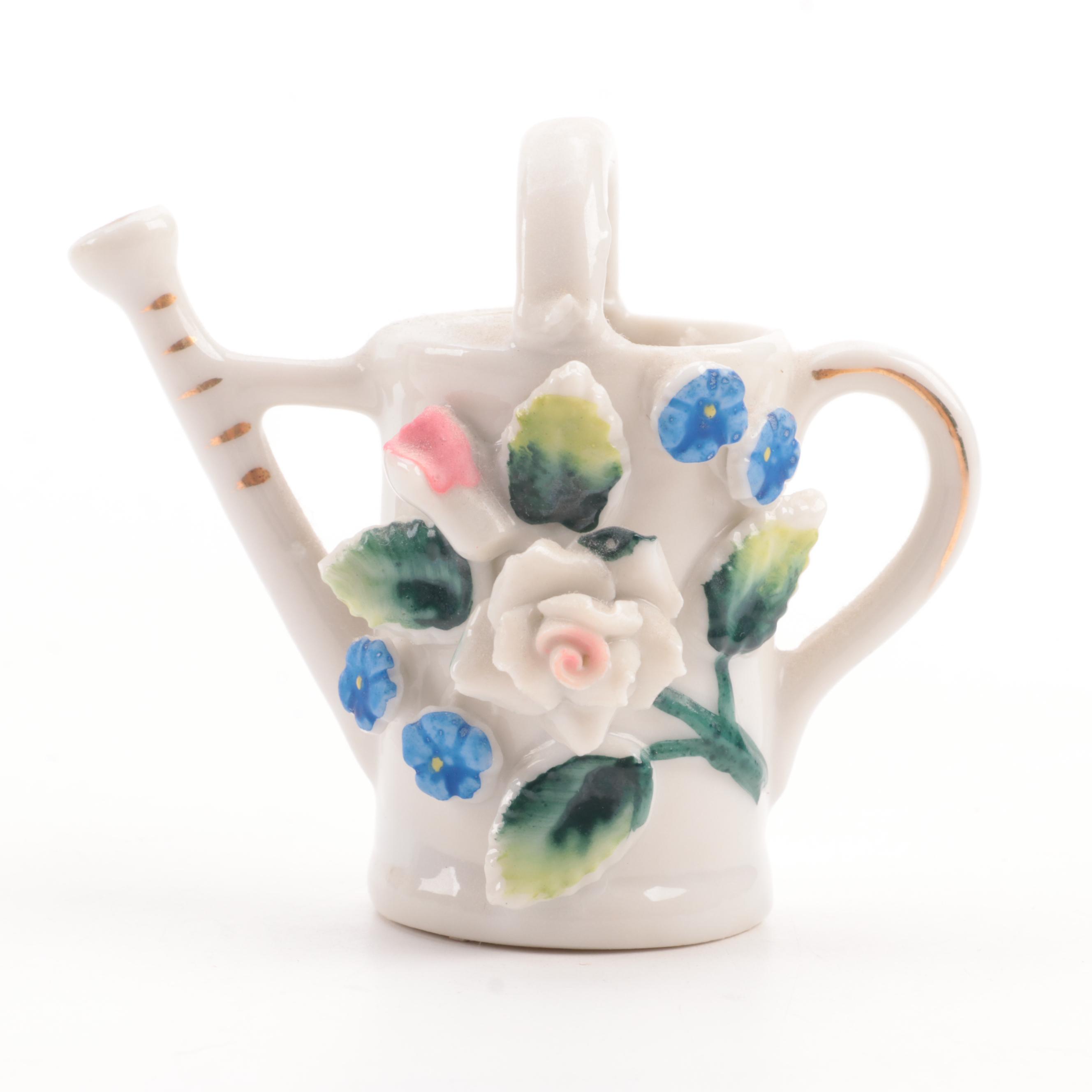 Goebel "Taking a Walk" Porcelain Figurine with More Ceramic Table Accessories