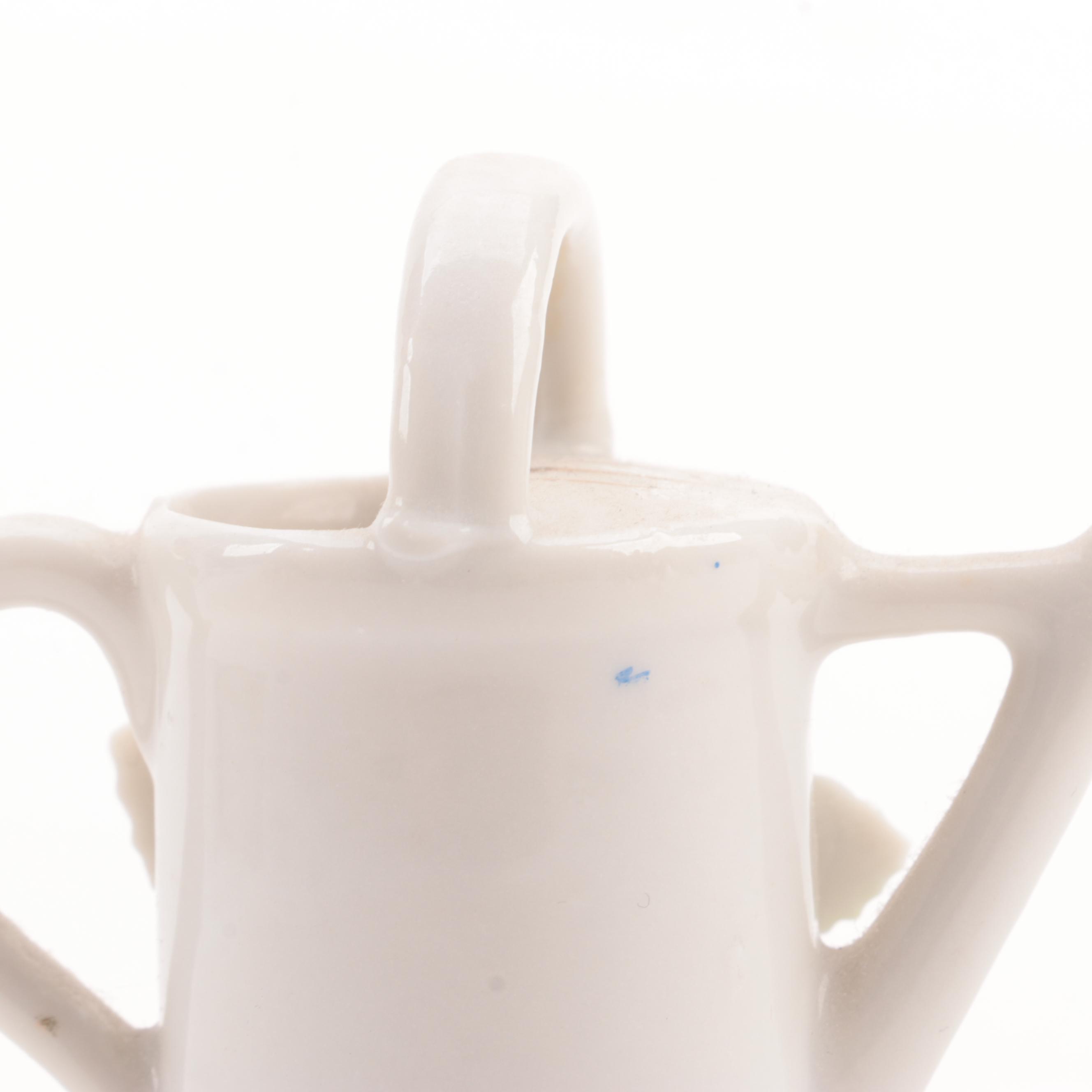 Goebel "Taking a Walk" Porcelain Figurine with More Ceramic Table Accessories