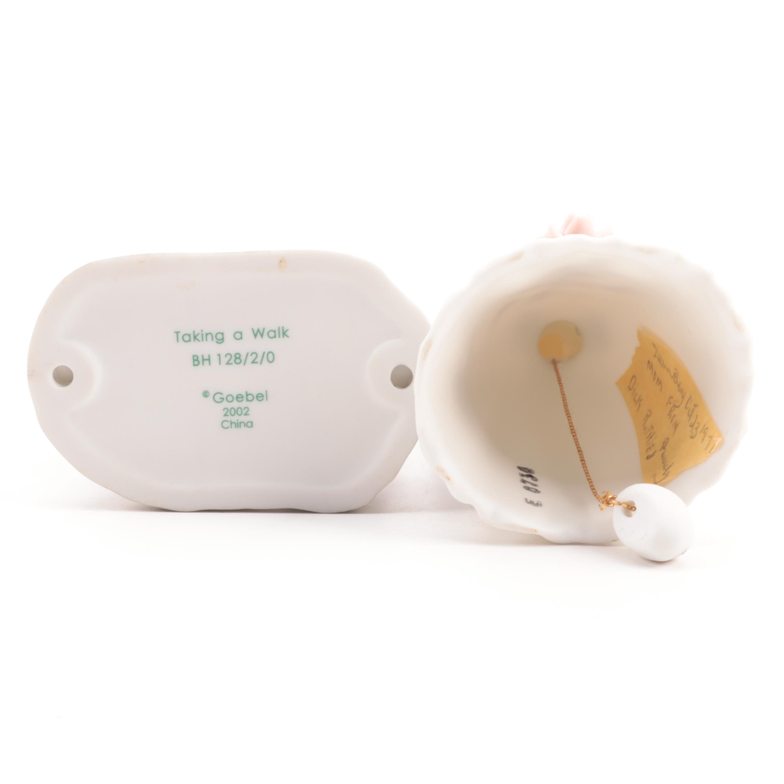 Goebel "Taking a Walk" Porcelain Figurine with More Ceramic Table Accessories