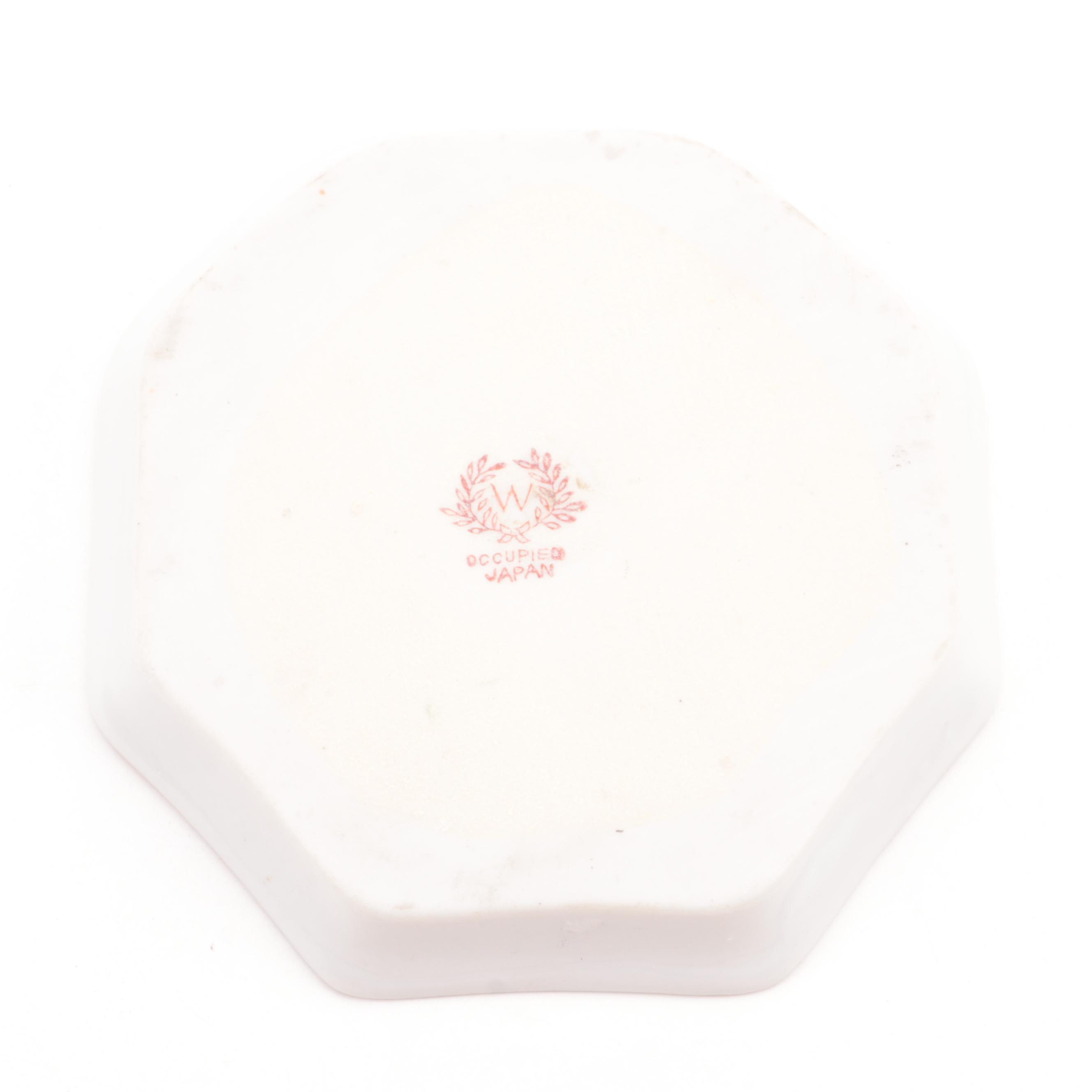 Goebel "Taking a Walk" Porcelain Figurine with More Ceramic Table Accessories