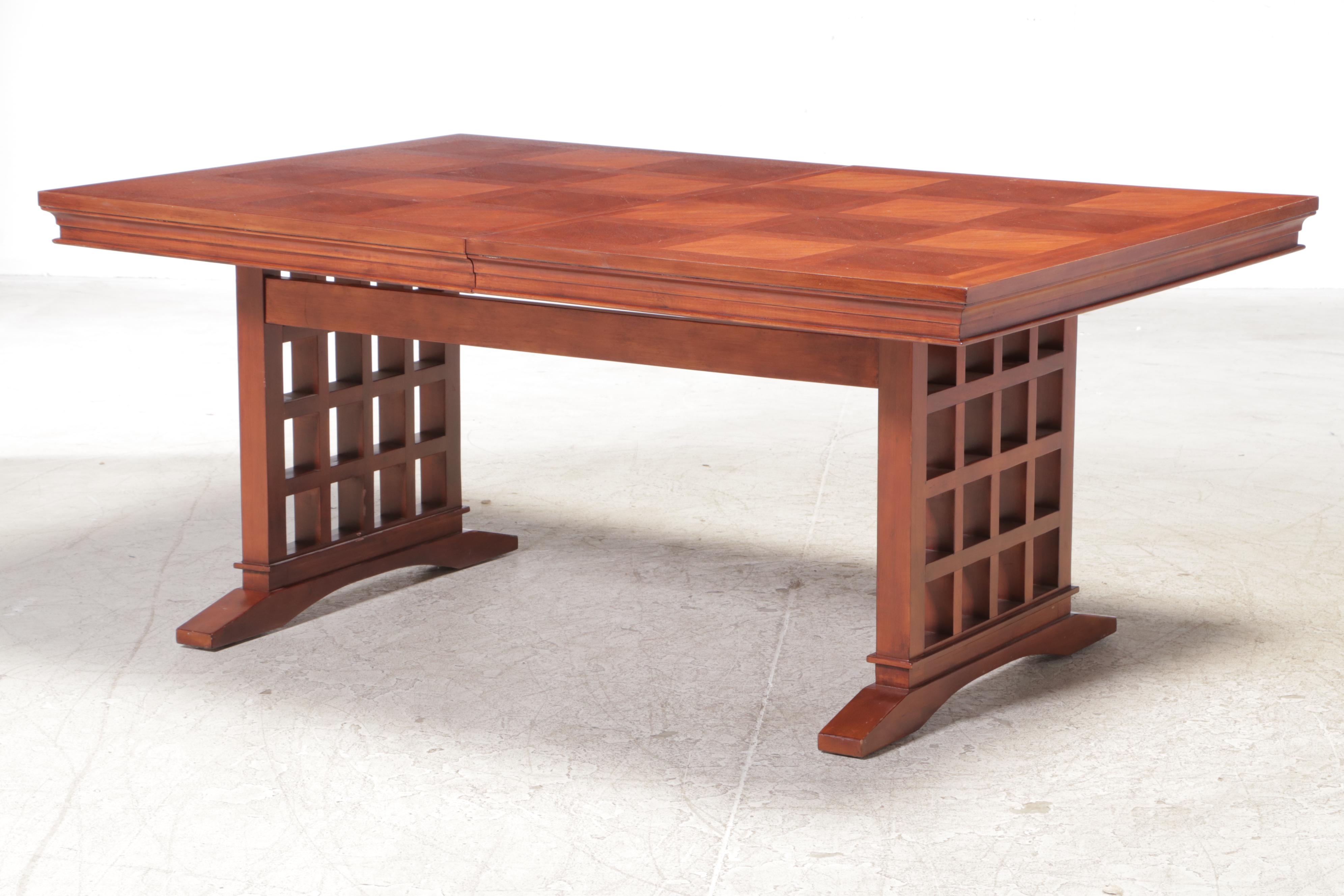 Coaster Furniture Cherry-Stained Wood 11-Piece Dining Set