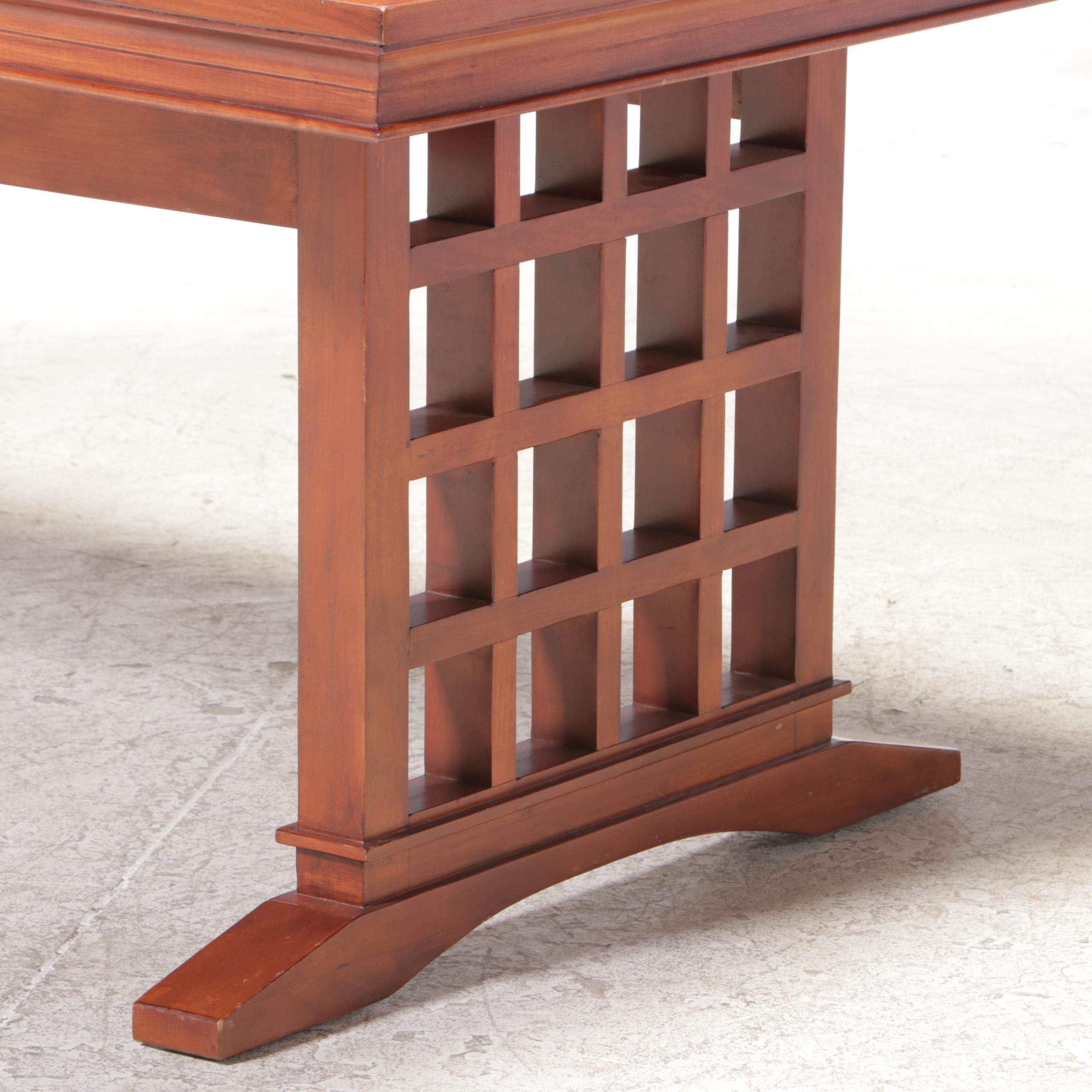 Coaster Furniture Cherry-Stained Wood 11-Piece Dining Set