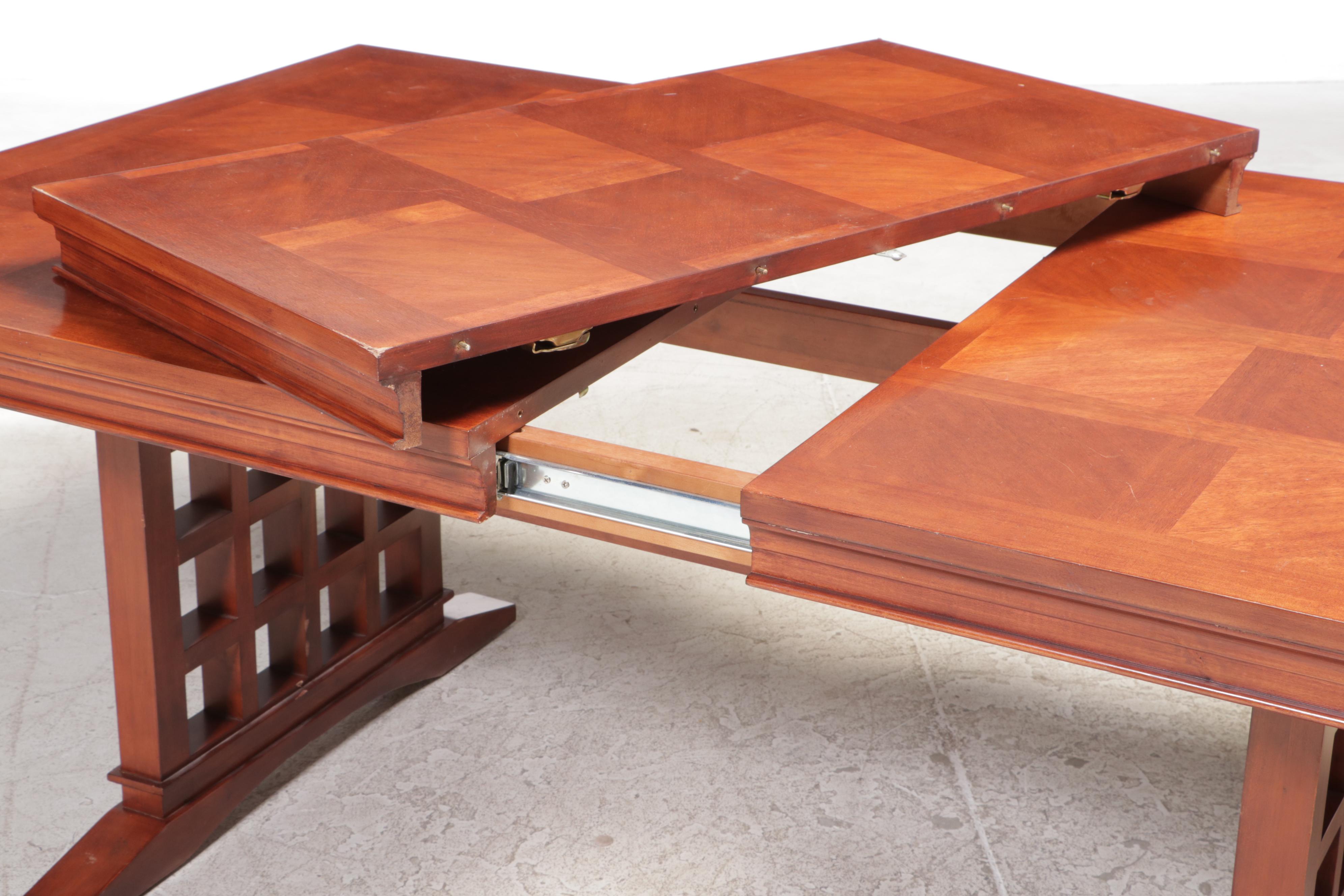 Coaster Furniture Cherry-Stained Wood 11-Piece Dining Set