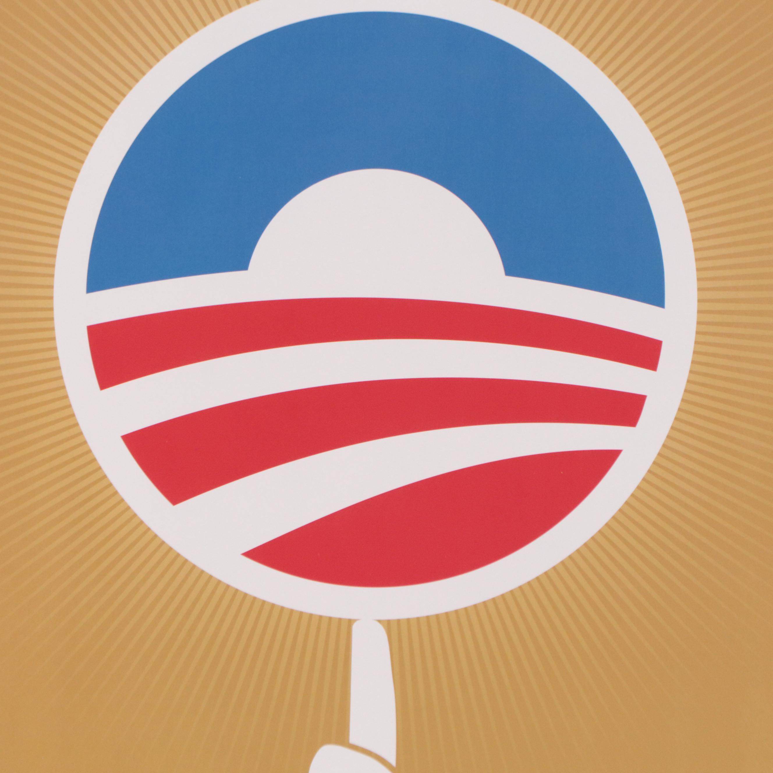 Offset Lithograph Poster of Barack Obama Presidential Campaign "Team Obama"