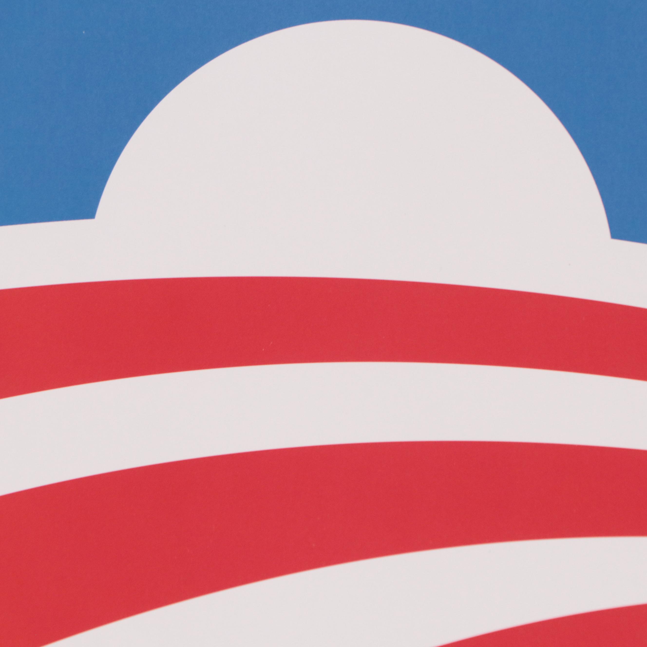 Offset Lithograph Poster of Barack Obama Presidential Campaign "Team Obama"