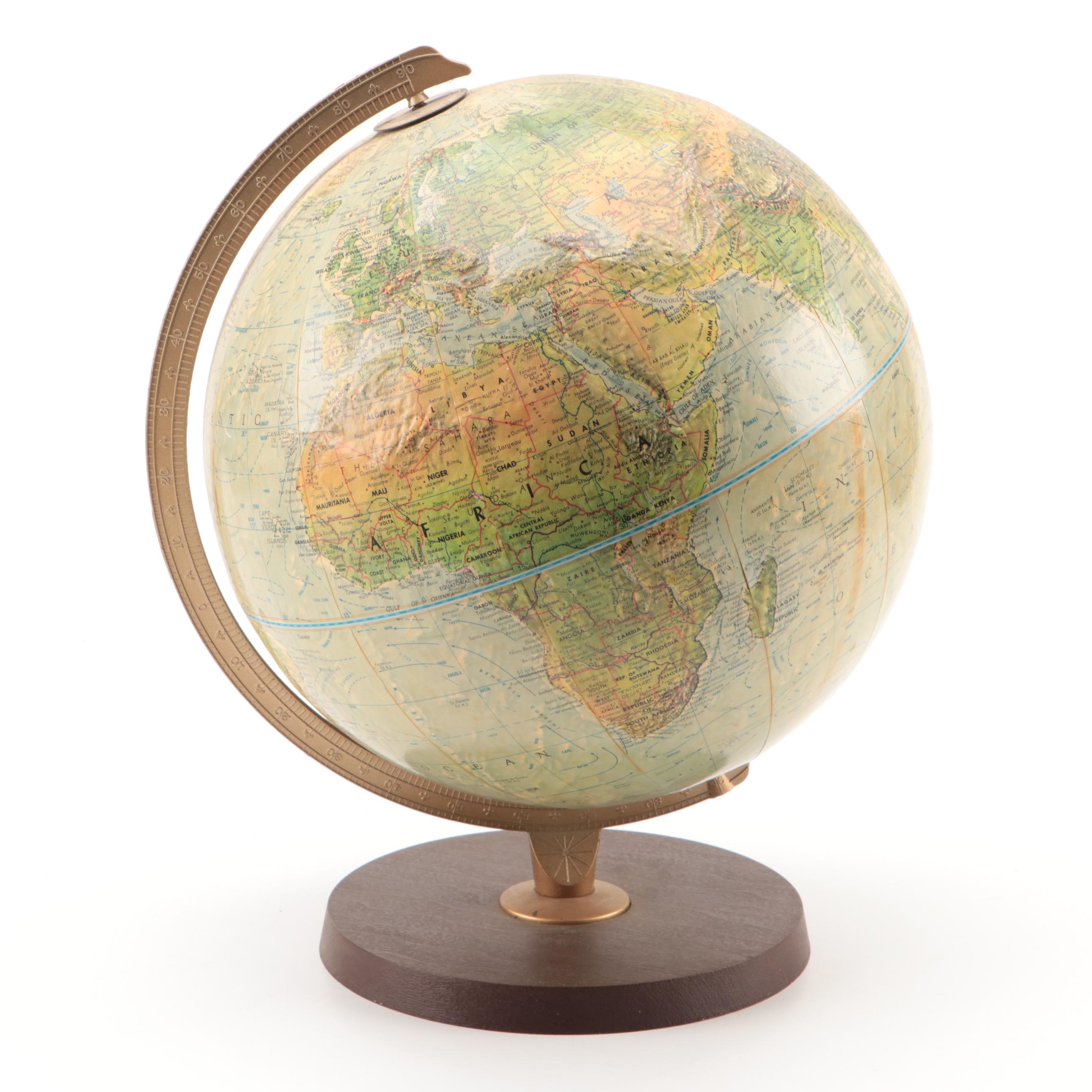 Replogle and Rand McNally Indexed Terrestrial World Globes