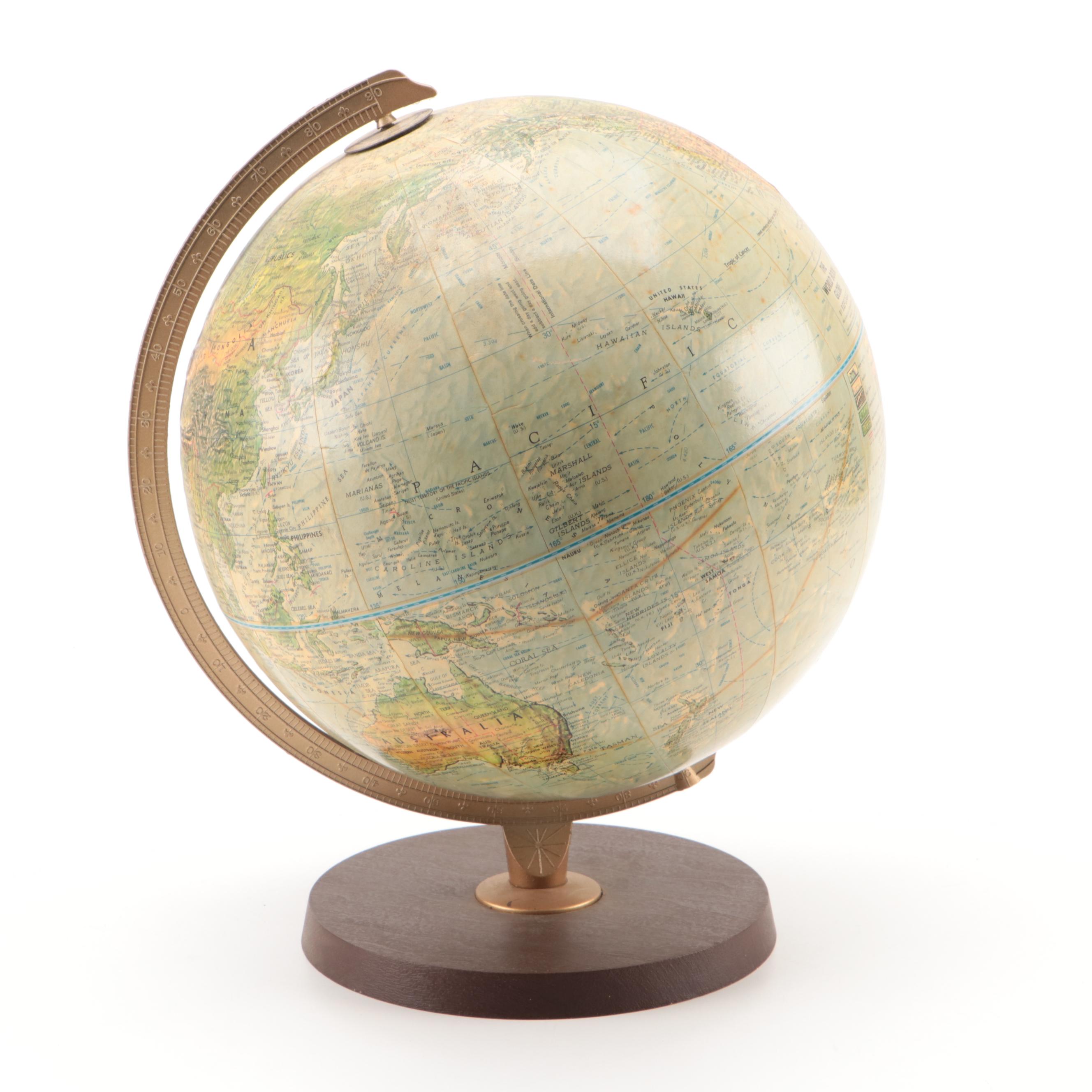 Replogle and Rand McNally Indexed Terrestrial World Globes