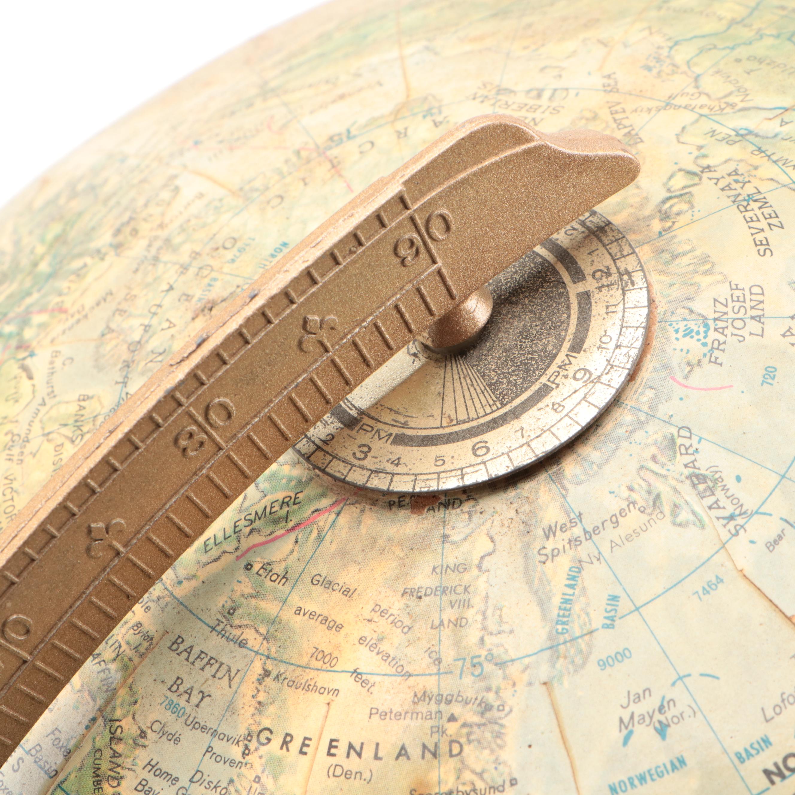 Replogle and Rand McNally Indexed Terrestrial World Globes