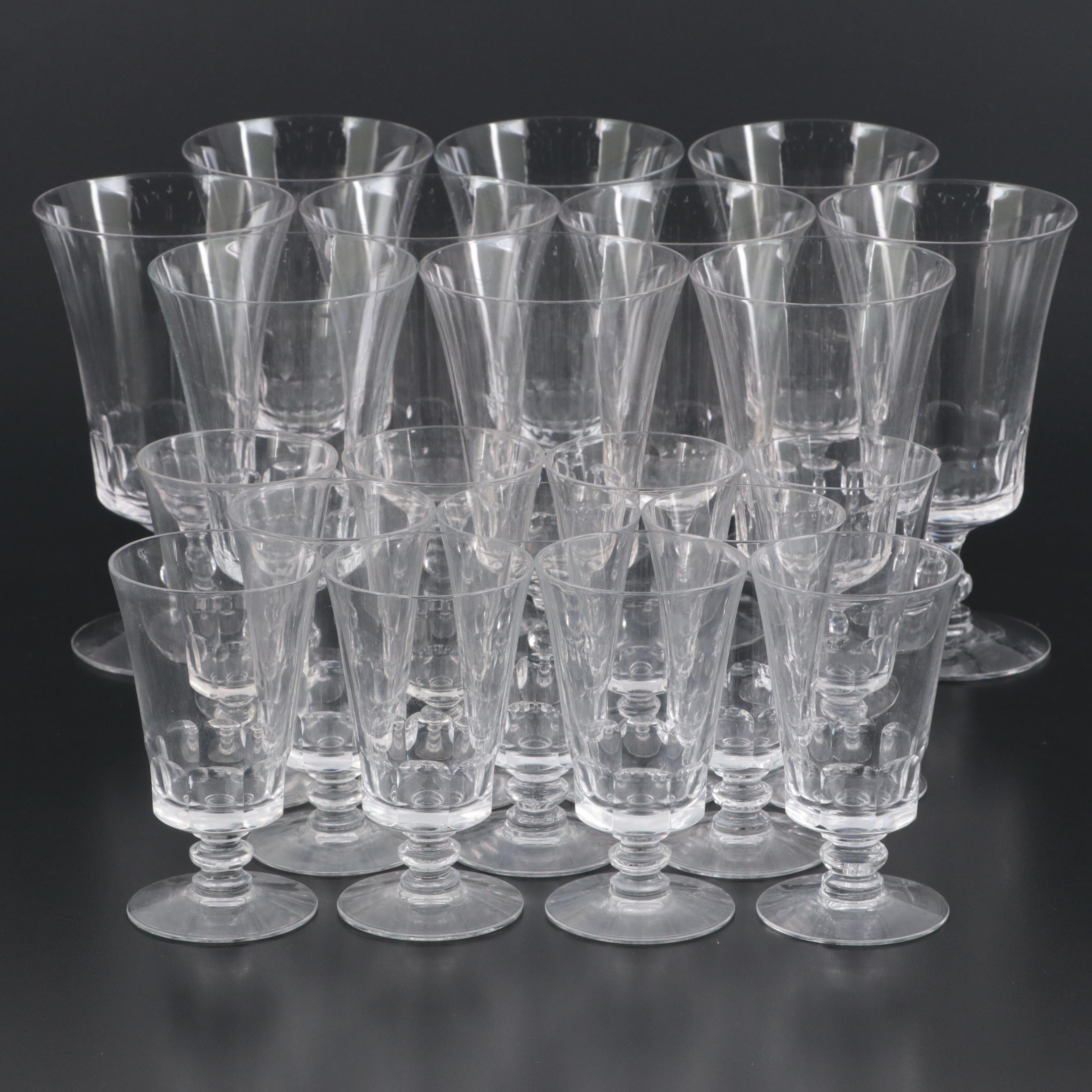 Fostoria "Georgian" Clear Glass Iced Tea and Juice Glasses, 1961-1982