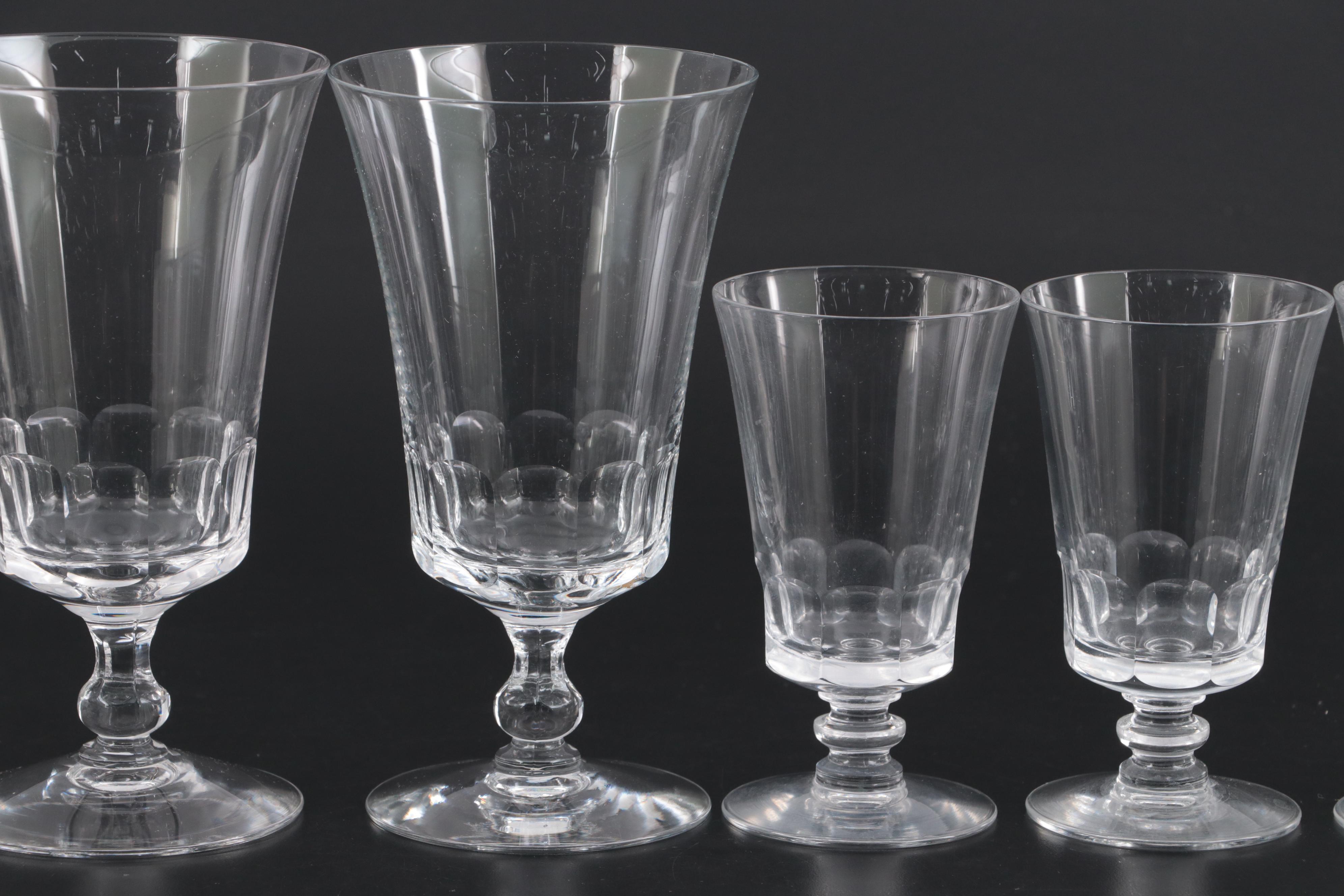 Fostoria "Georgian" Clear Glass Iced Tea and Juice Glasses, 1961-1982